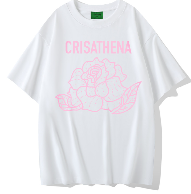 C96 Crisathena 玫瑰 T 恤 - 白草色 WHITE GRASS
