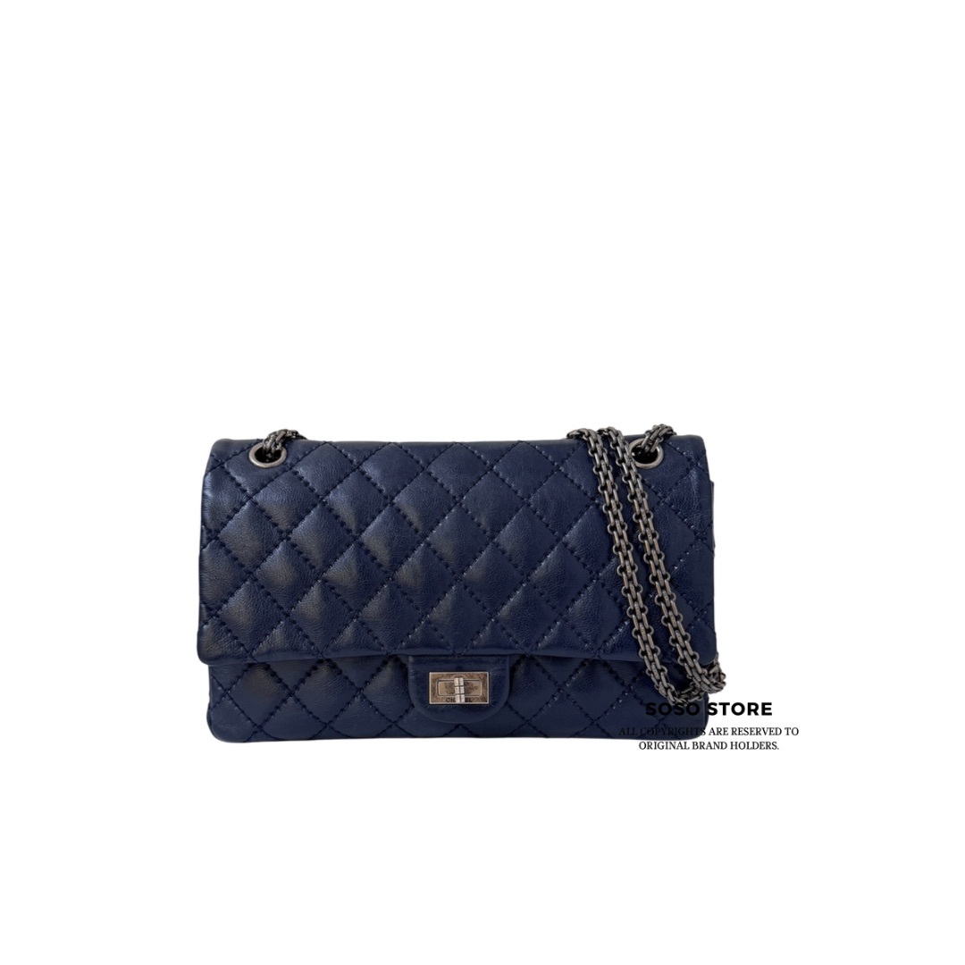 Chanel 2.55 Handbag - Dark blue / SHW