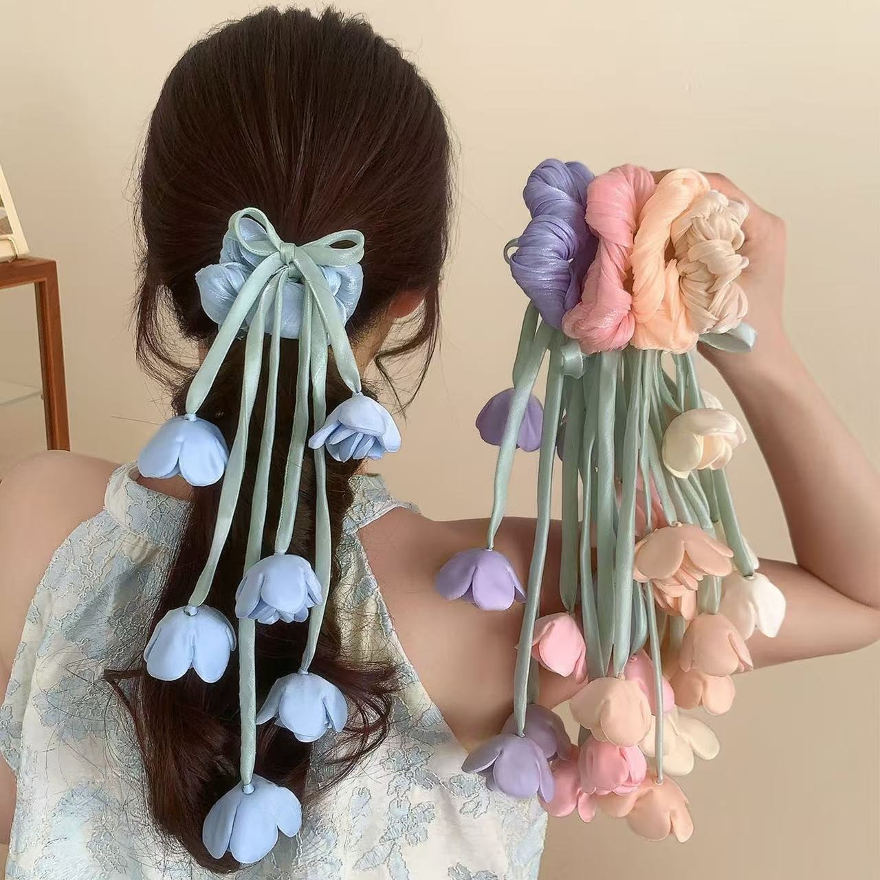 [2 FOR RM10] Lily of the Valley Hair Scrunchies