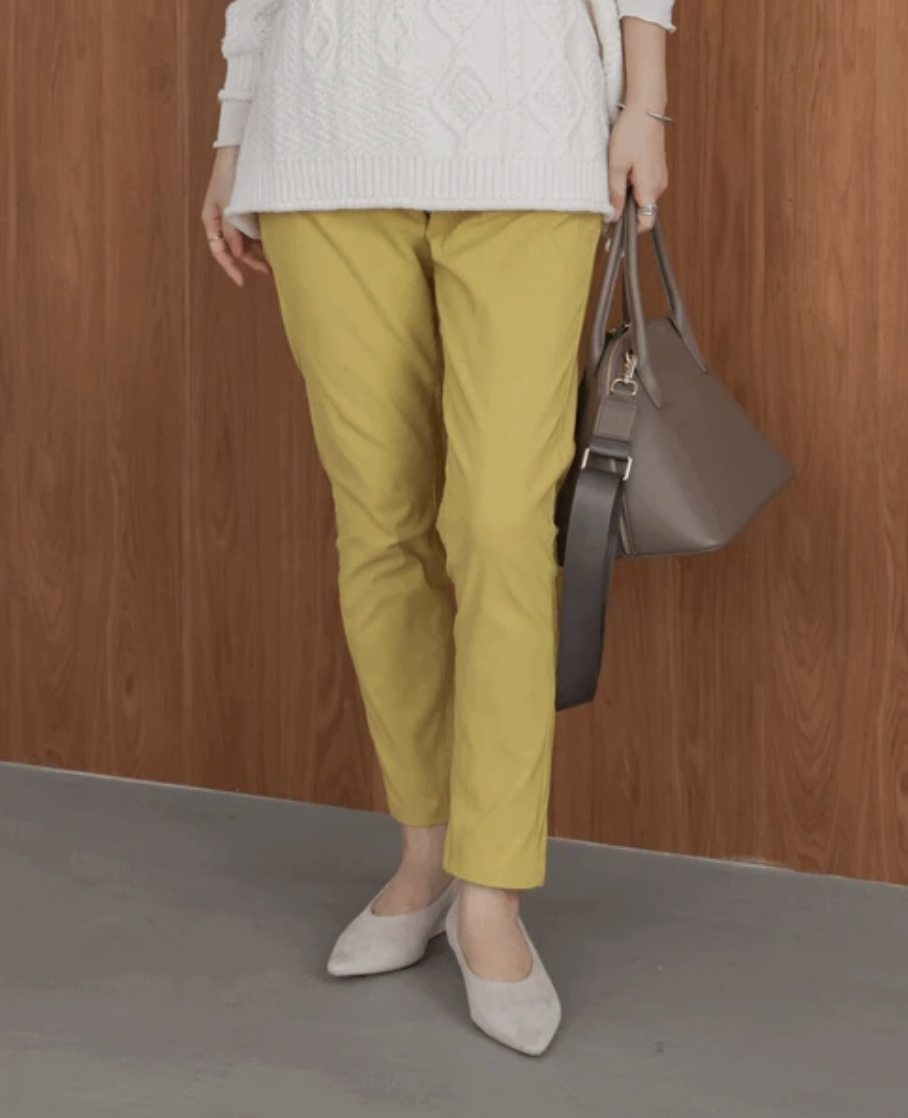 ｛預訂款｝五色彈力修身褲（5色入）【日本直送】