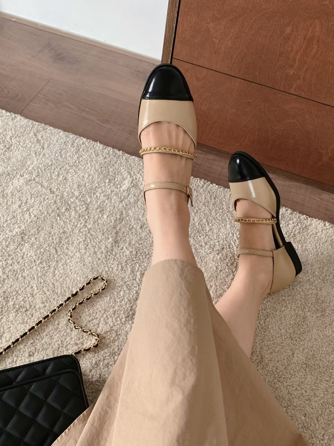 🏆 2026 SS 小香風金錬雙帶平底鞋 🏆