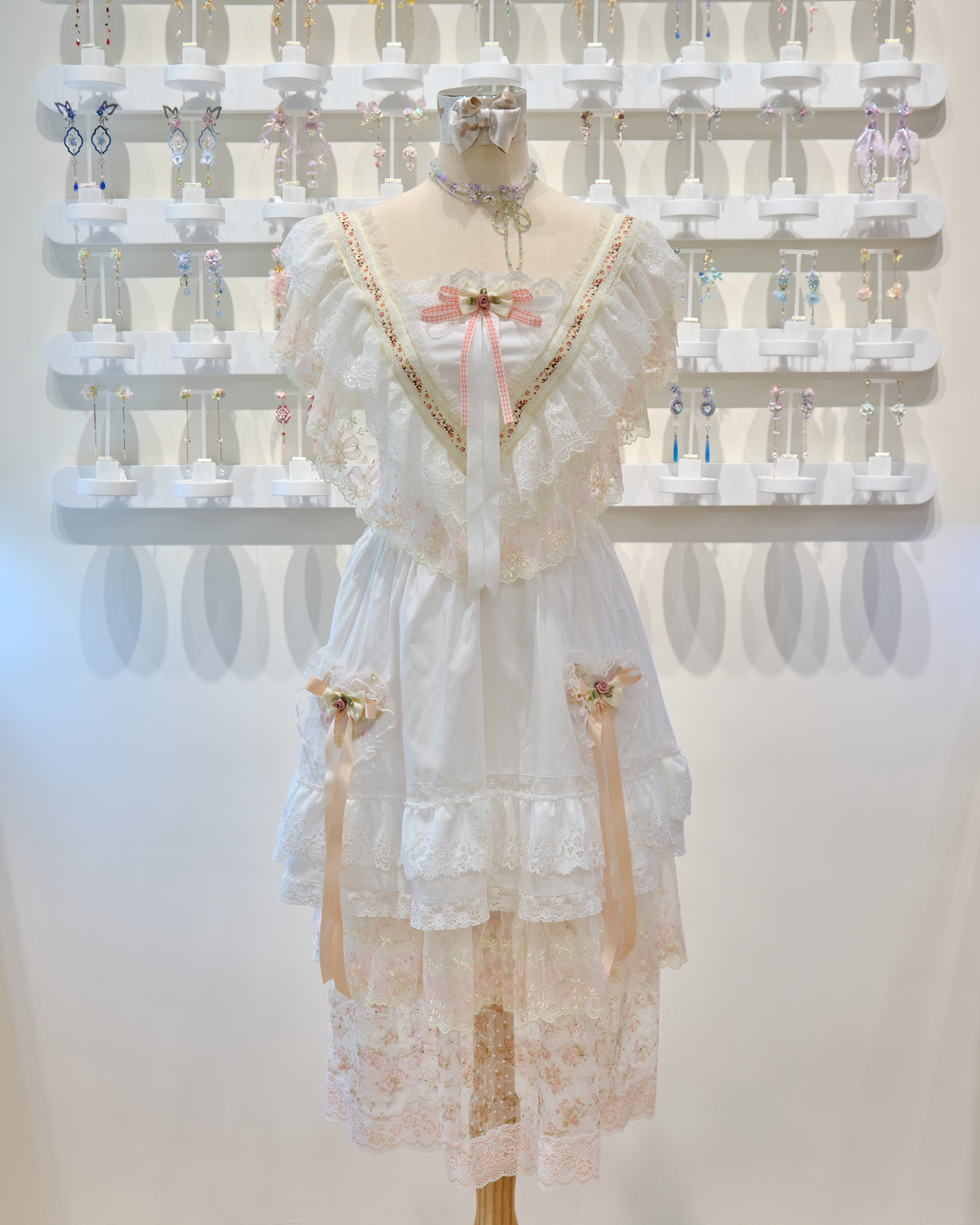 13545 Square Neck Puff Sleeve Glam Dress