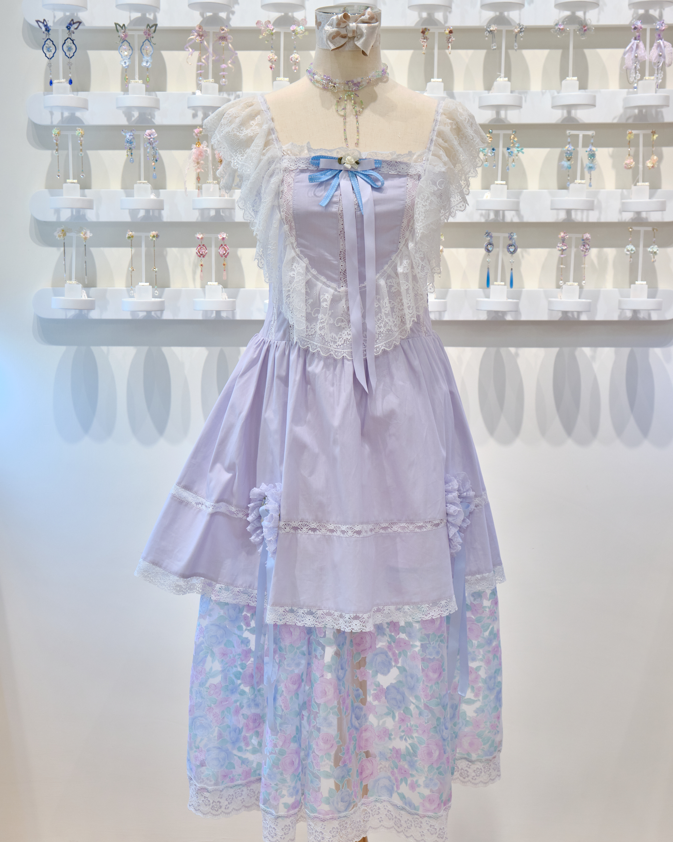 13544 Square Neck Puff Sleeve Glam Dress