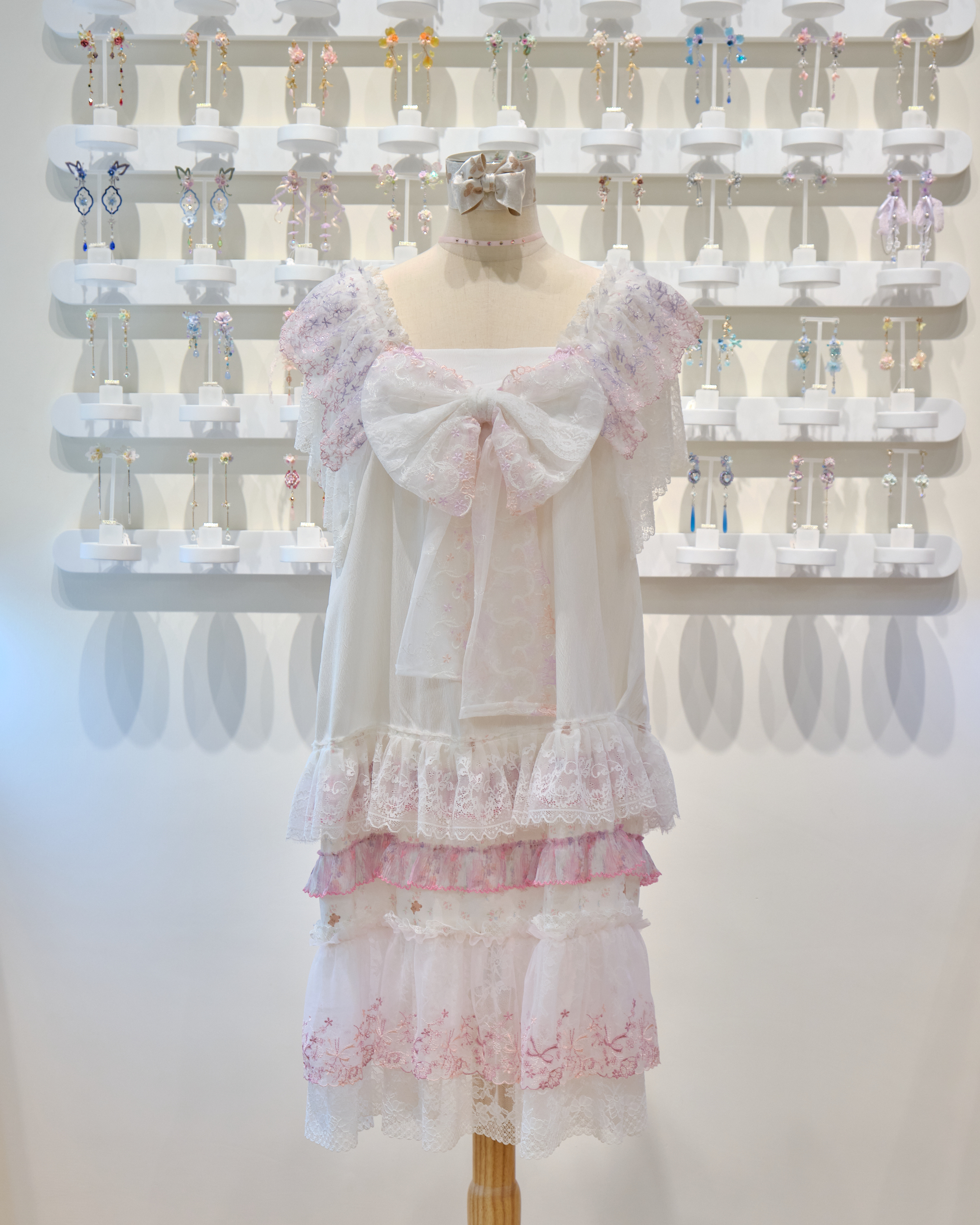 13543 Square Neck Puff Sleeve Glam Dress