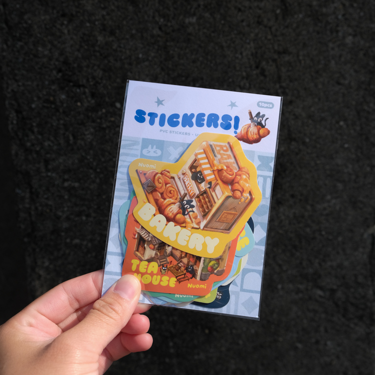 Nuomi｜防水貼紙包｜猫老闆書店｜10入