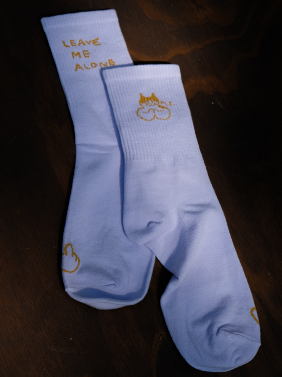 SP｜黑白小姐 Miss B&W｜中筒襪｜酷貓走開襪