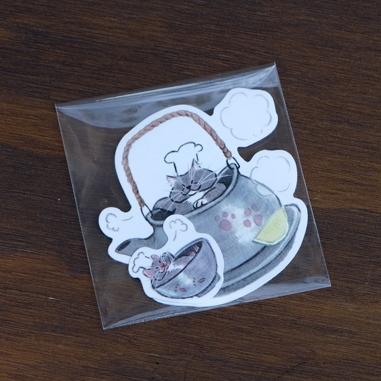 補補貓‧大衛煮愛｜防水貼紙M｜土瓶蒸