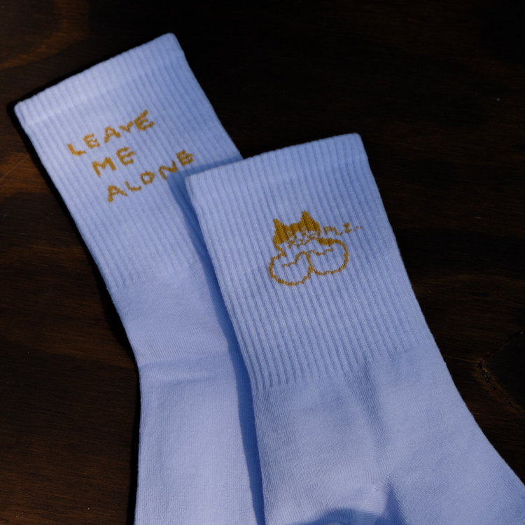 SP｜黑白小姐 Miss B&W｜中筒襪｜酷貓走開襪