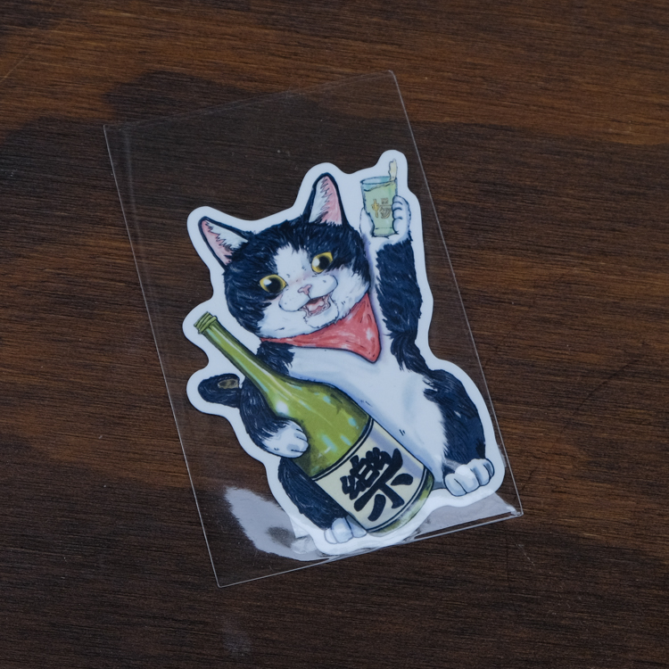 一氏夫婦 Escouple｜防水貼紙｜喝酒