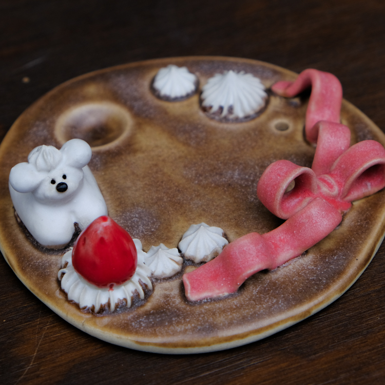 SP｜Mal Woo毛物｜蝴蝶結草莓奶油冥想小狗