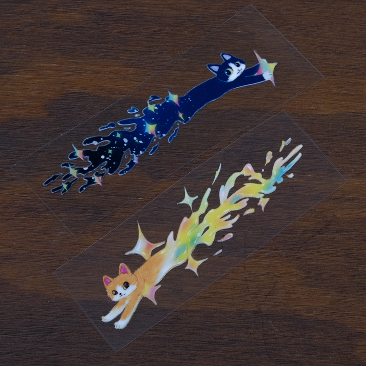 一氏夫婦 Escouple｜轉印貼紙｜追星貓咪｜2入