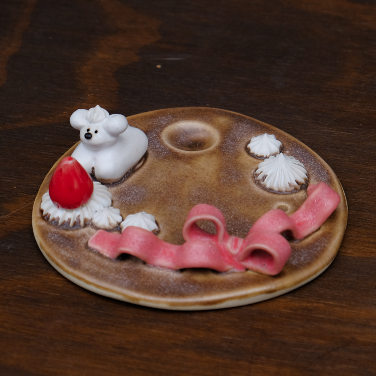 SP｜Mal Woo毛物｜蝴蝶結草莓奶油冥想小狗