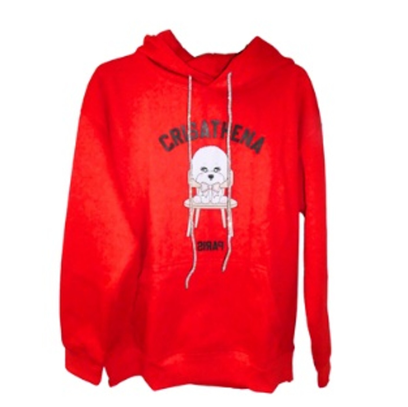 C110 Crisathena Poodle 連帽衛衣 - 紅色 RED