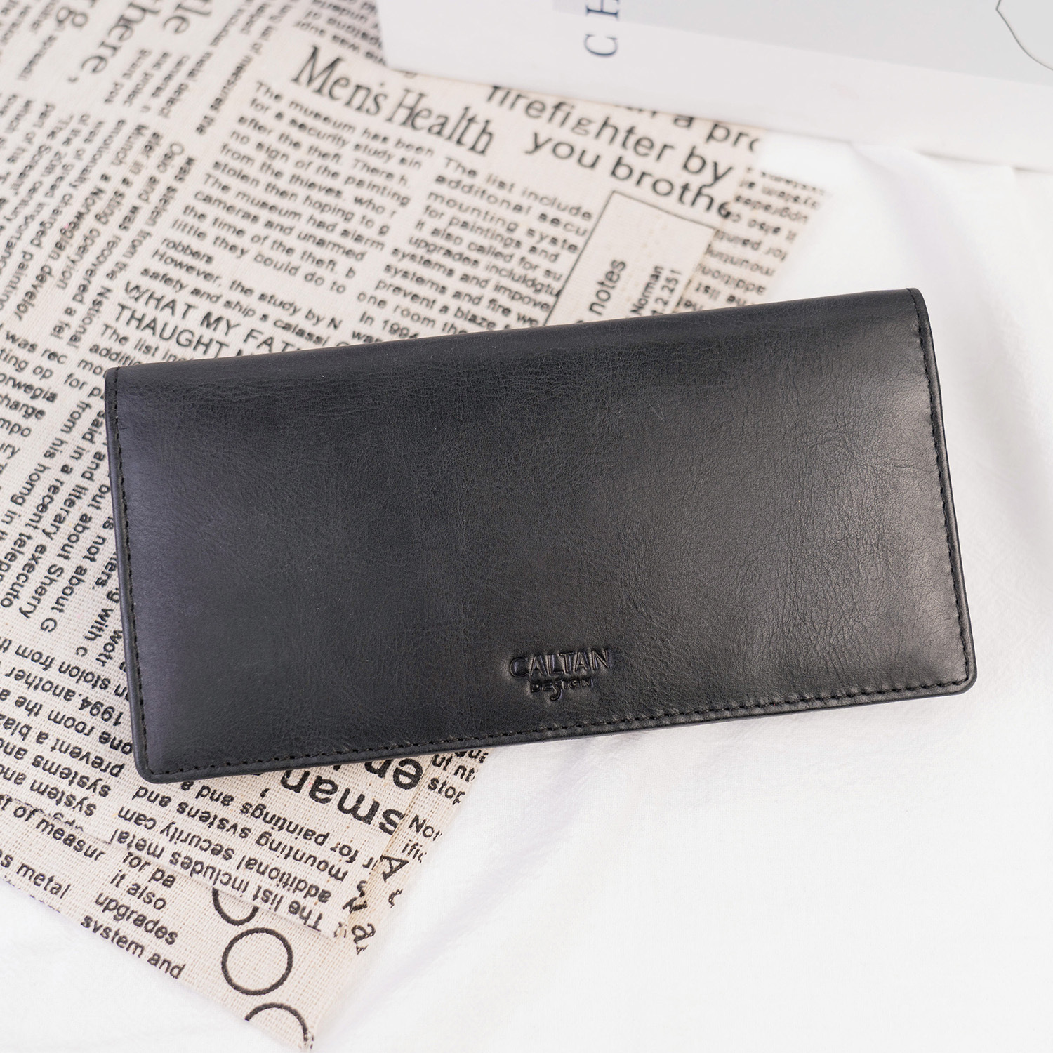 『新品上市』老爺有喜 經典不敗兩折式真皮長夾(071822bk)