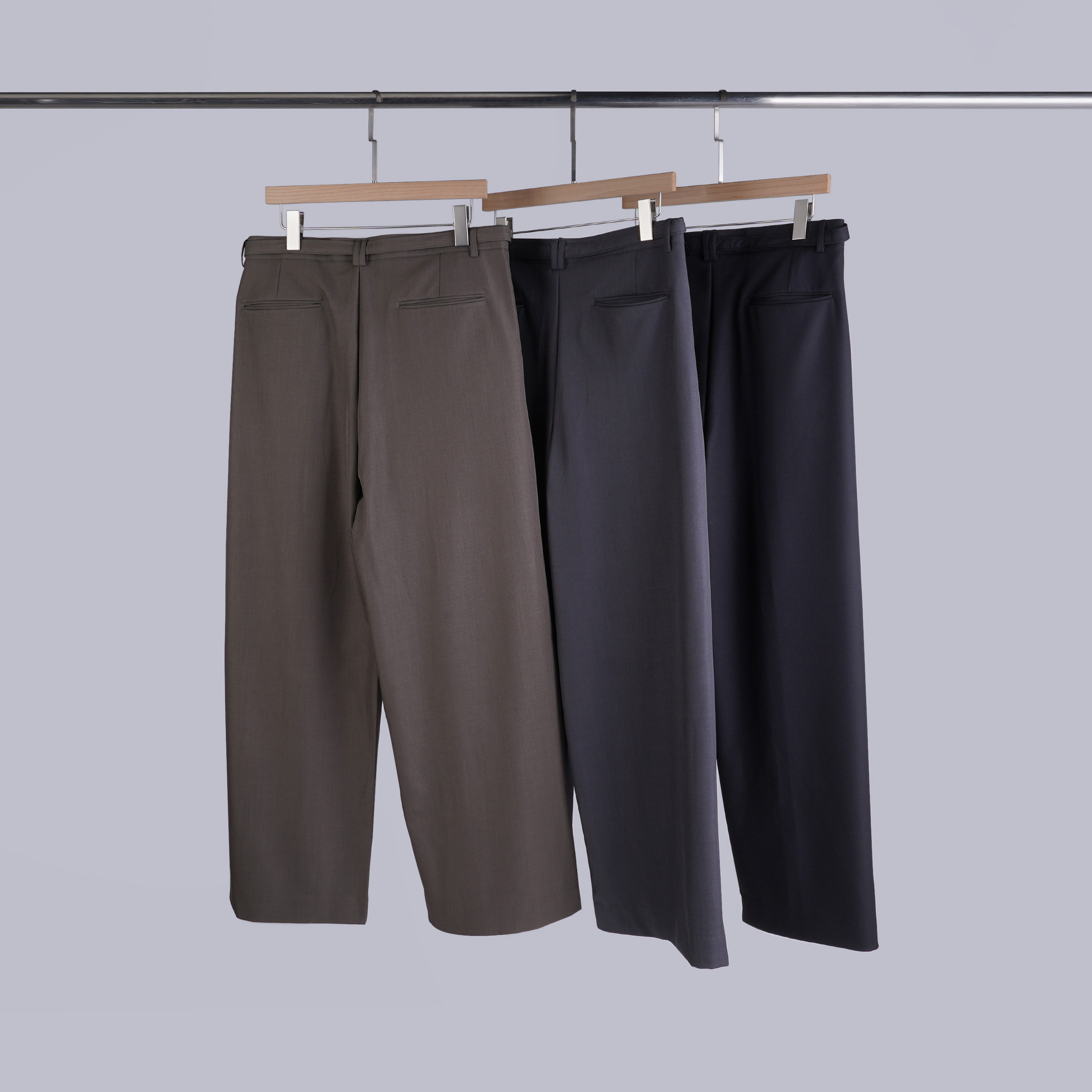 質感壓褶腰帶扣西裝褲 | M-L | 3色