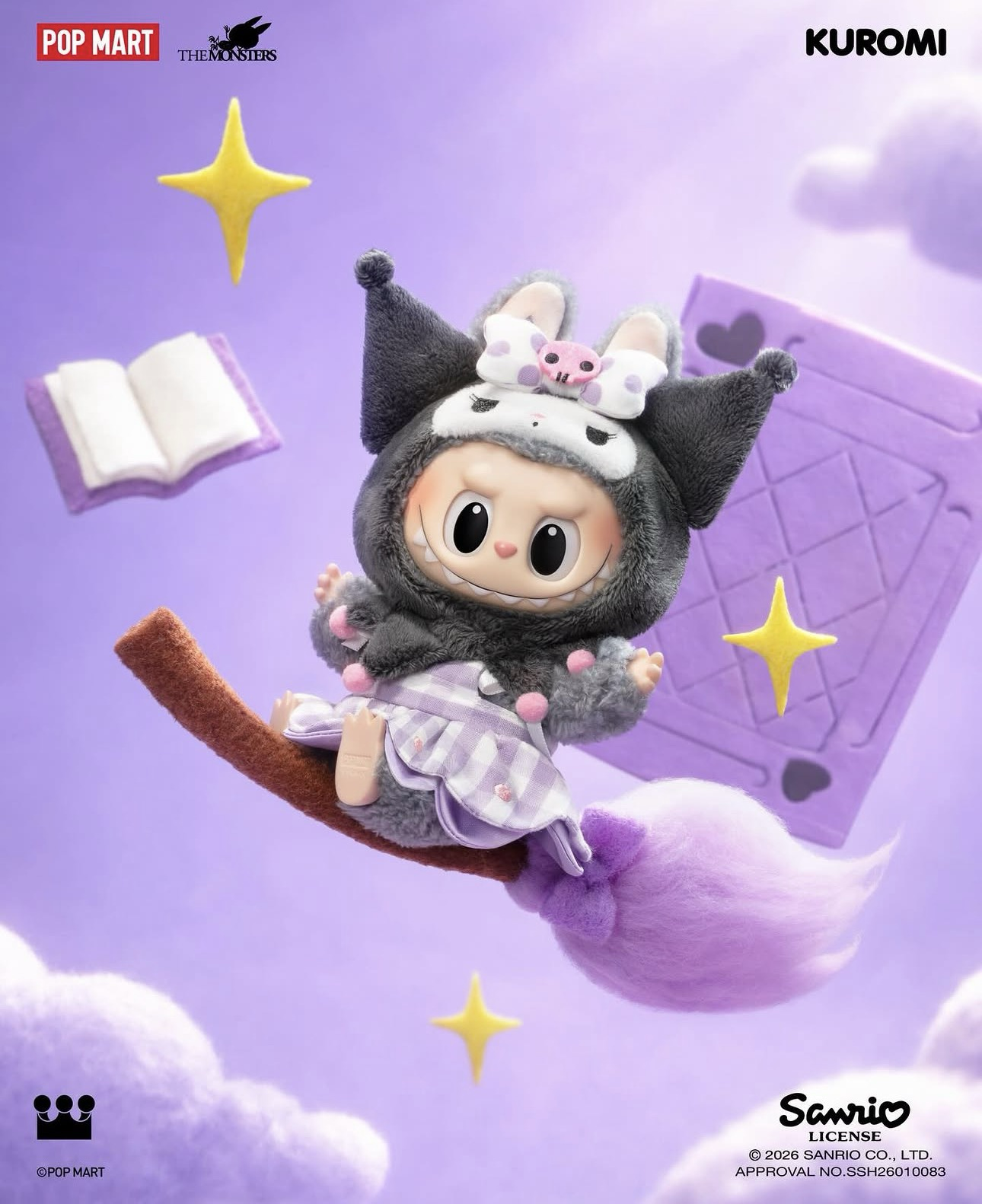 🎏預訂🎏 THE MONSTERS × Sanrio Characters Series-Vinyl Plush Pendant Blind Box Set of 6