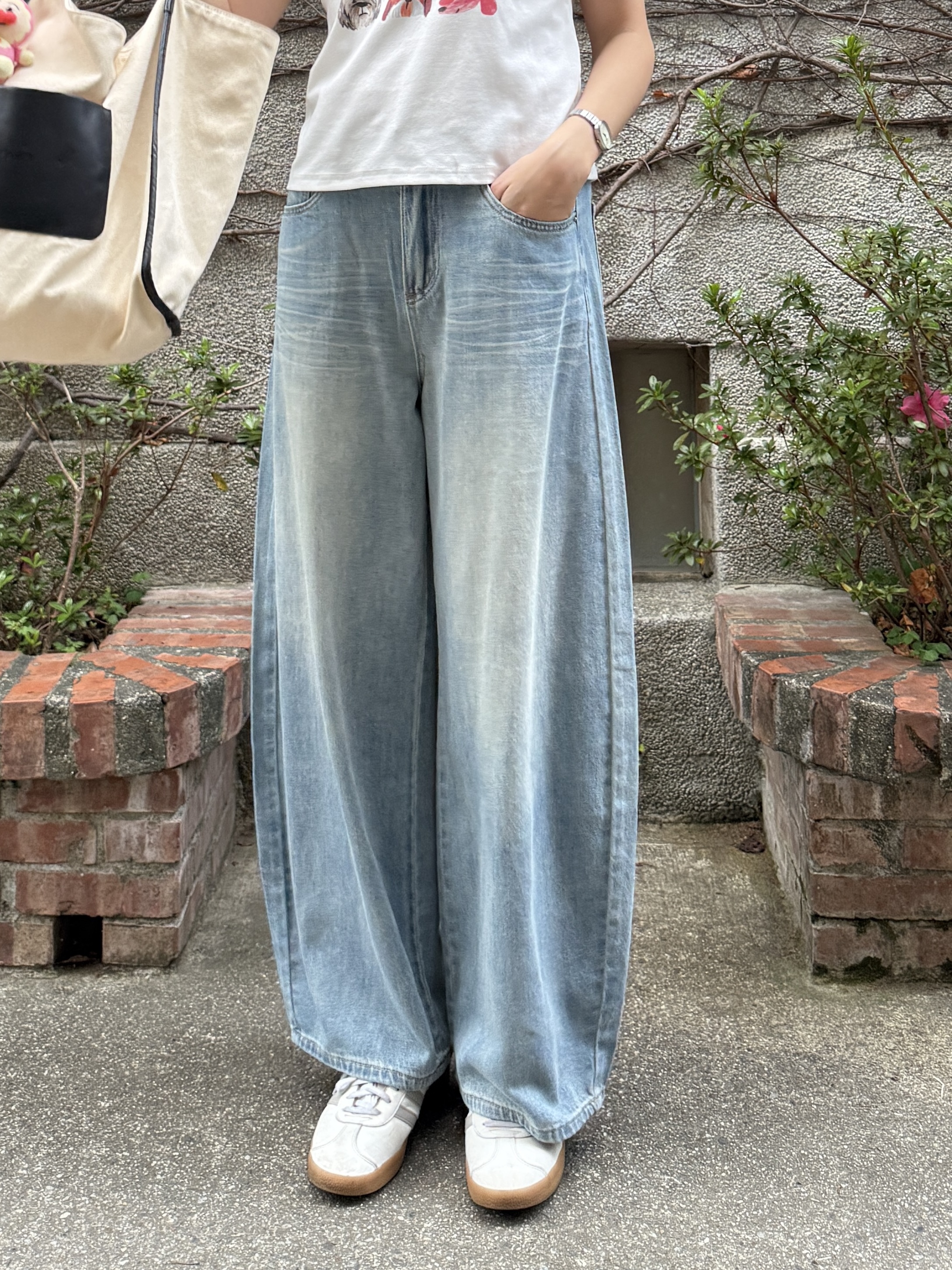 顯瘦繭型牛仔褲