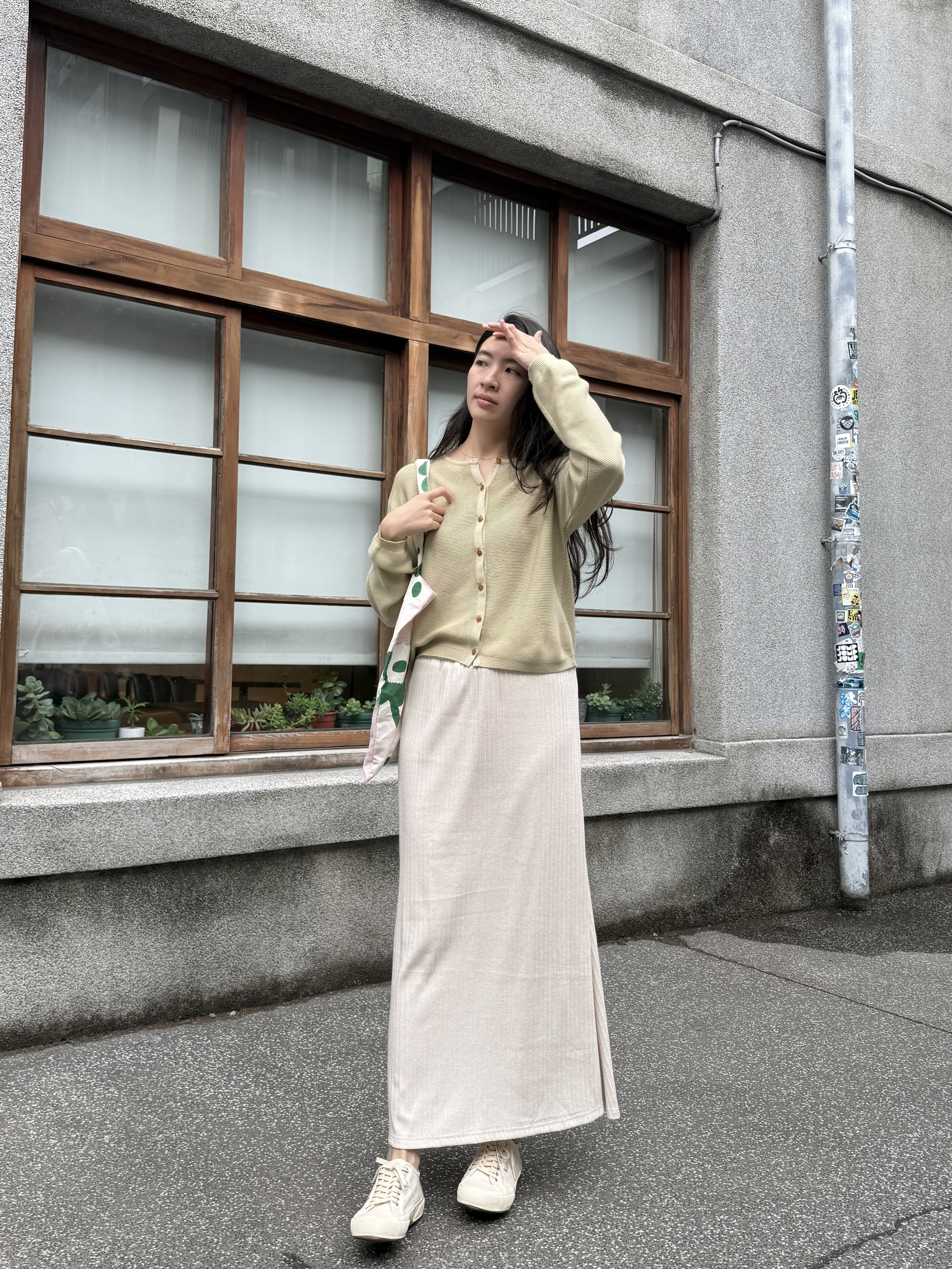 後開衩坑條魚尾裙*2色