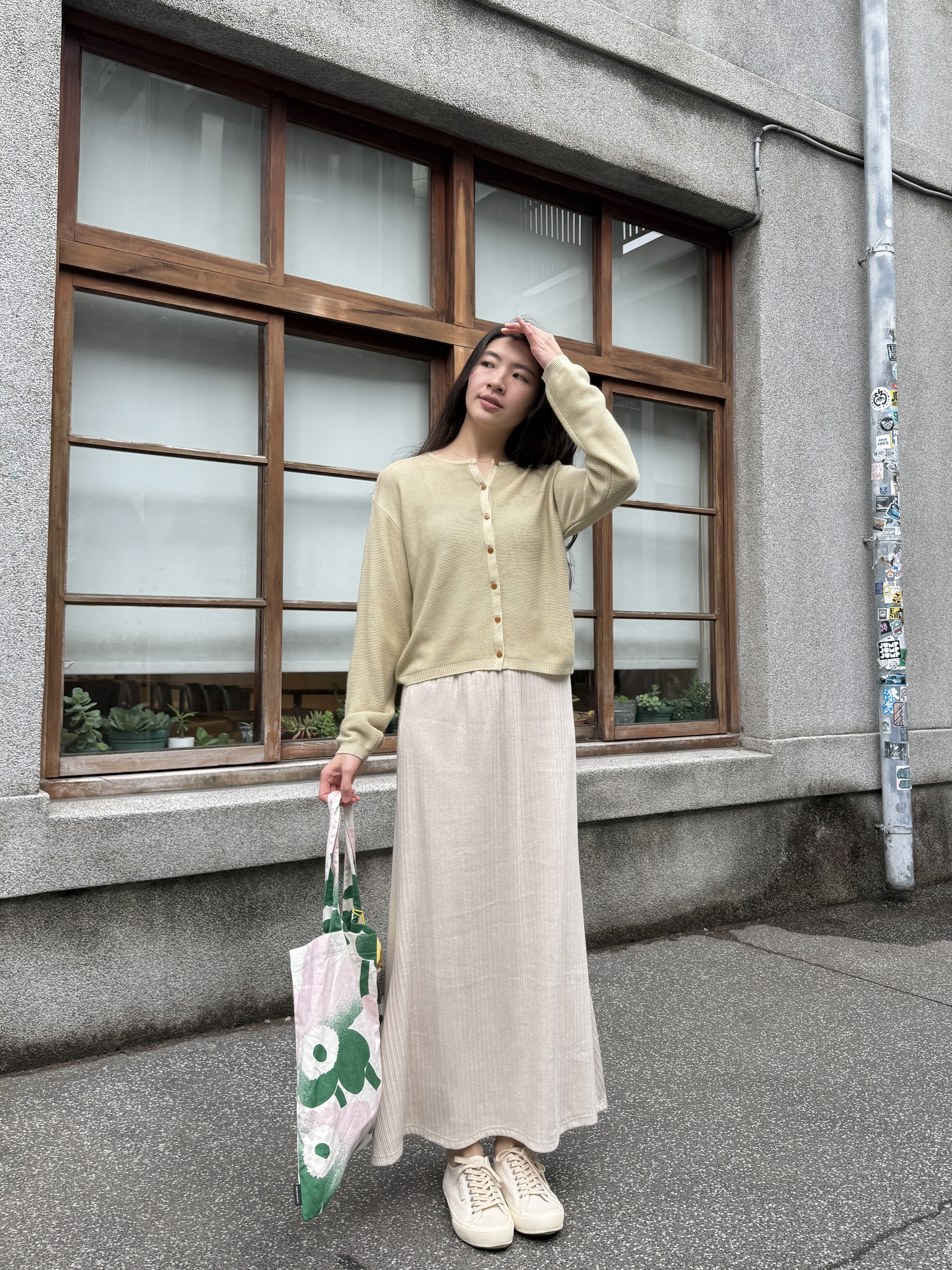 後開衩坑條魚尾裙*2色