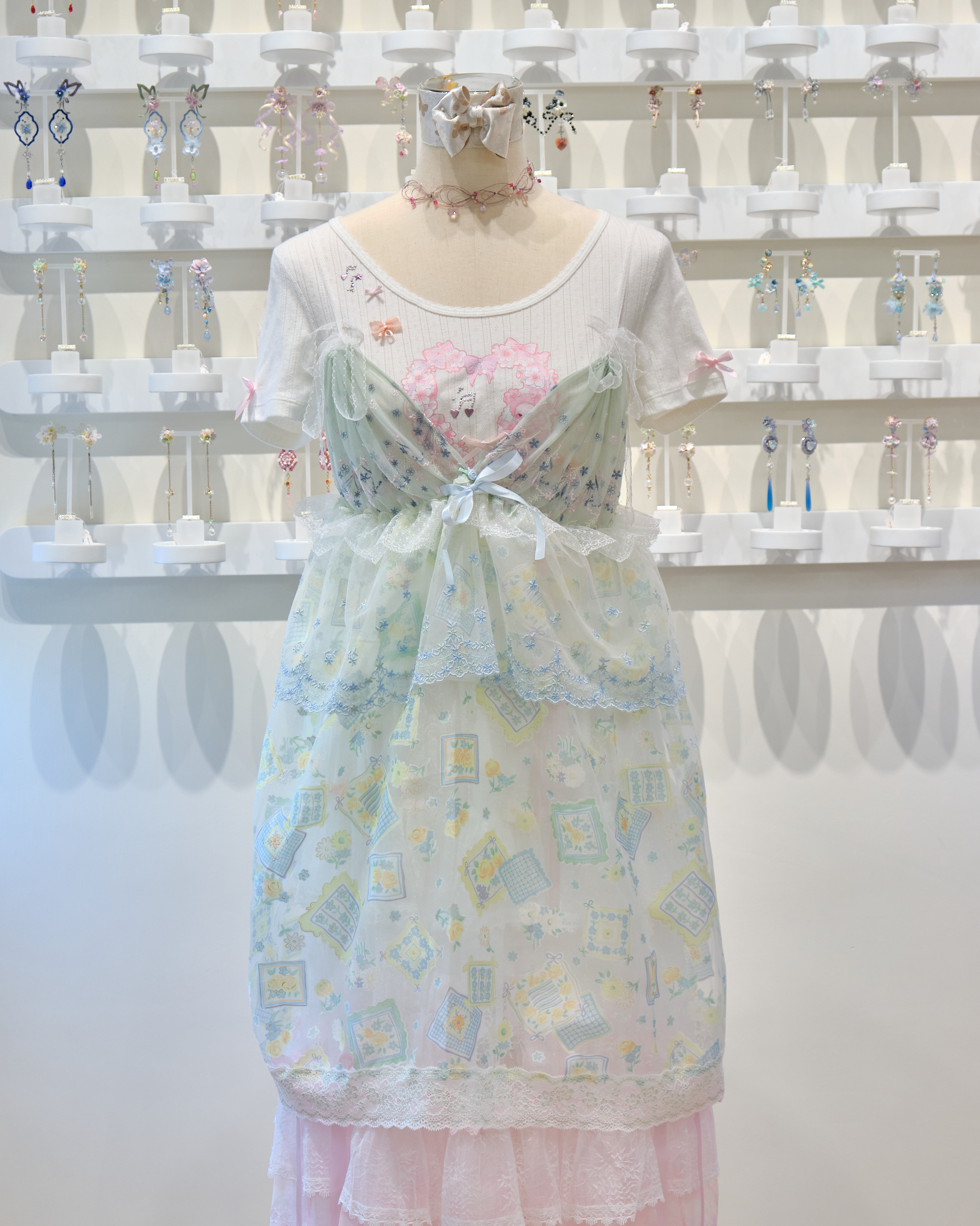 13529 Gauze Multi-Bow Lace Dream Camisole