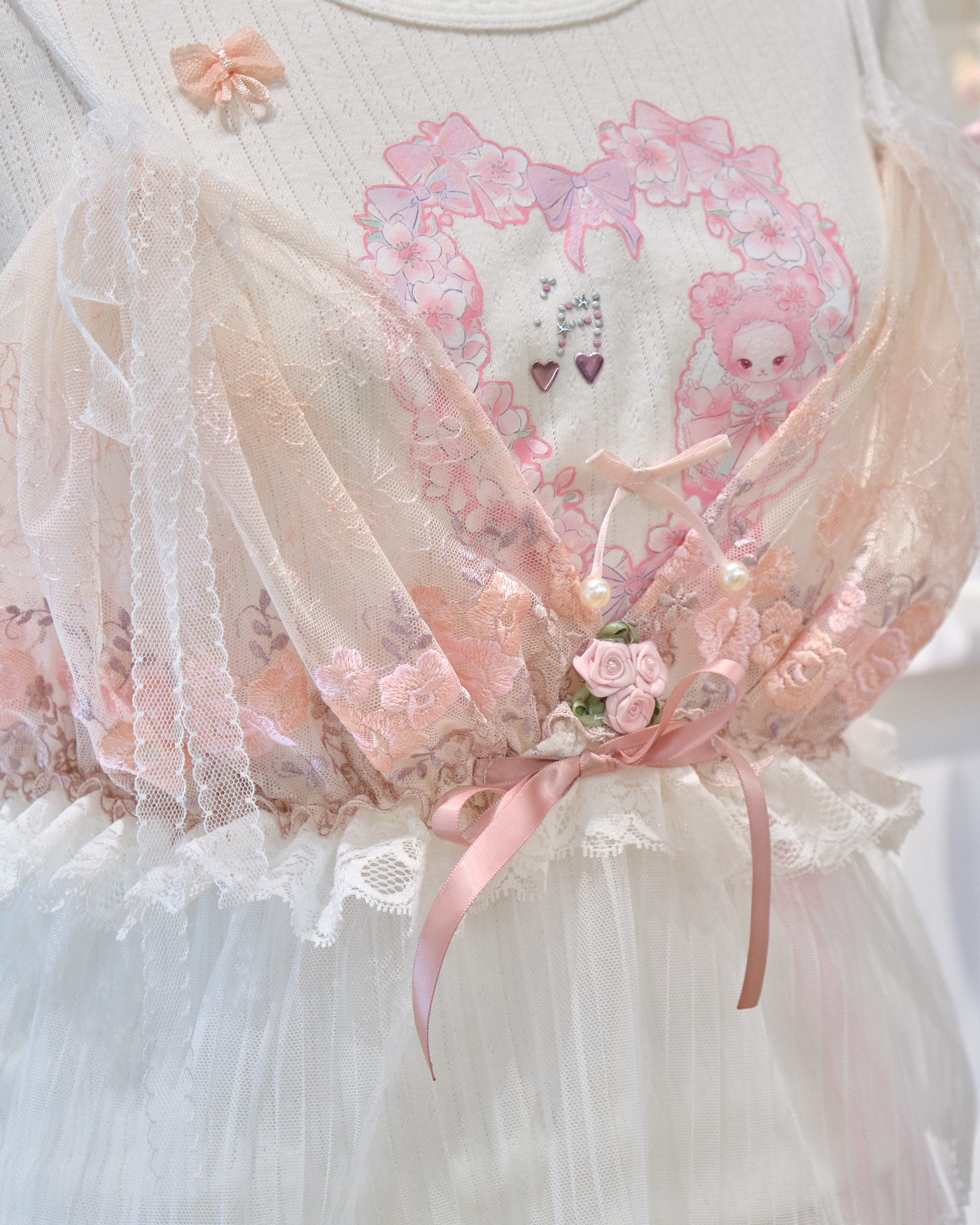 13525 Gauze Multi-Bow Lace Dream Camisole