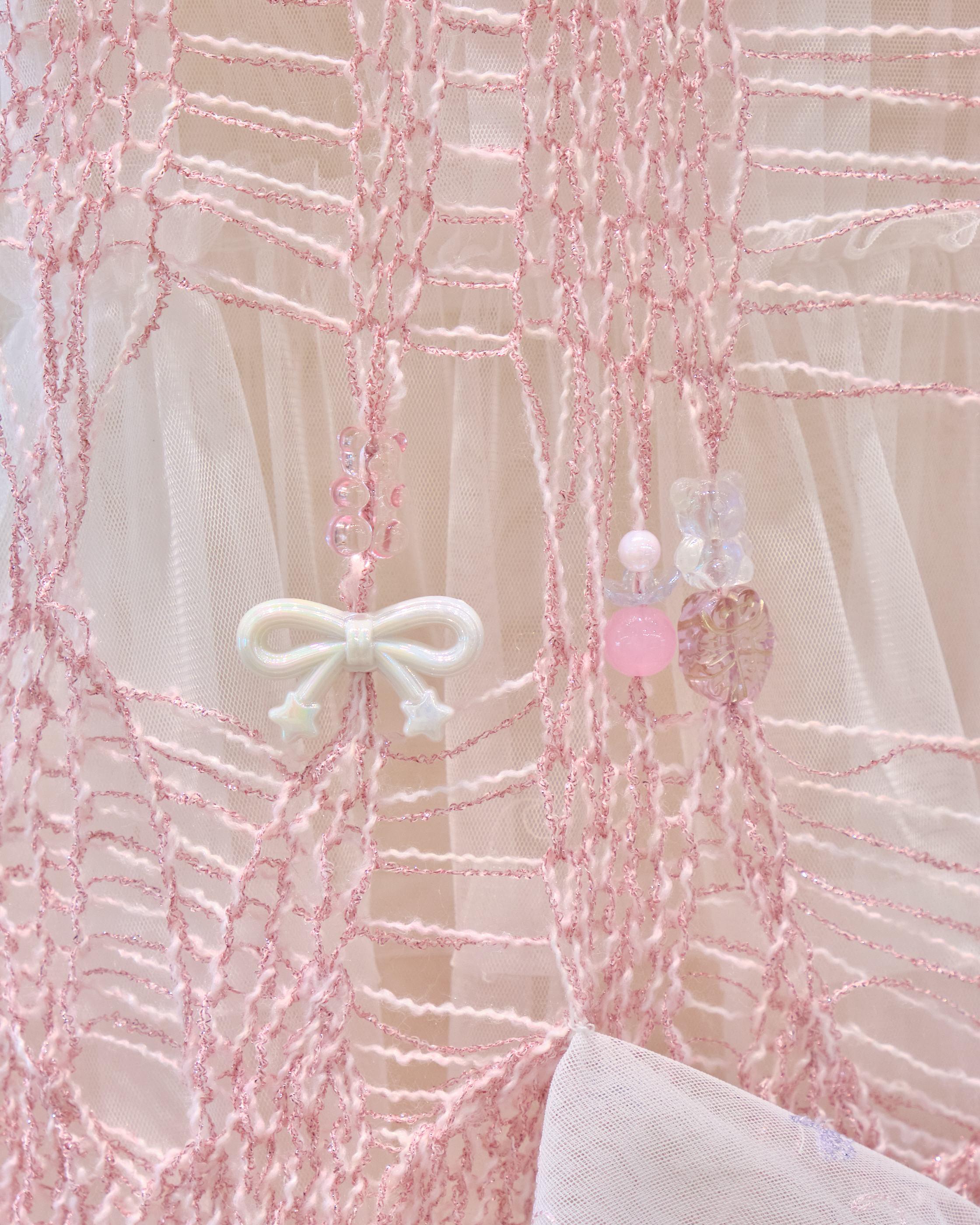 13510 Mesh Lavish Beaded Hand Knit Camisole