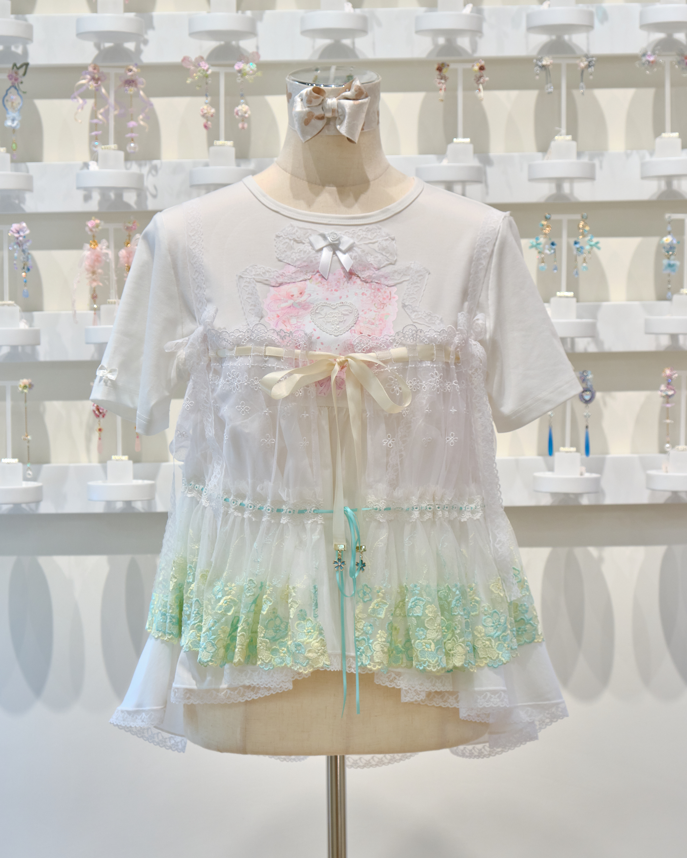 13508 Sheer Layer Bow Fantasy Camisole