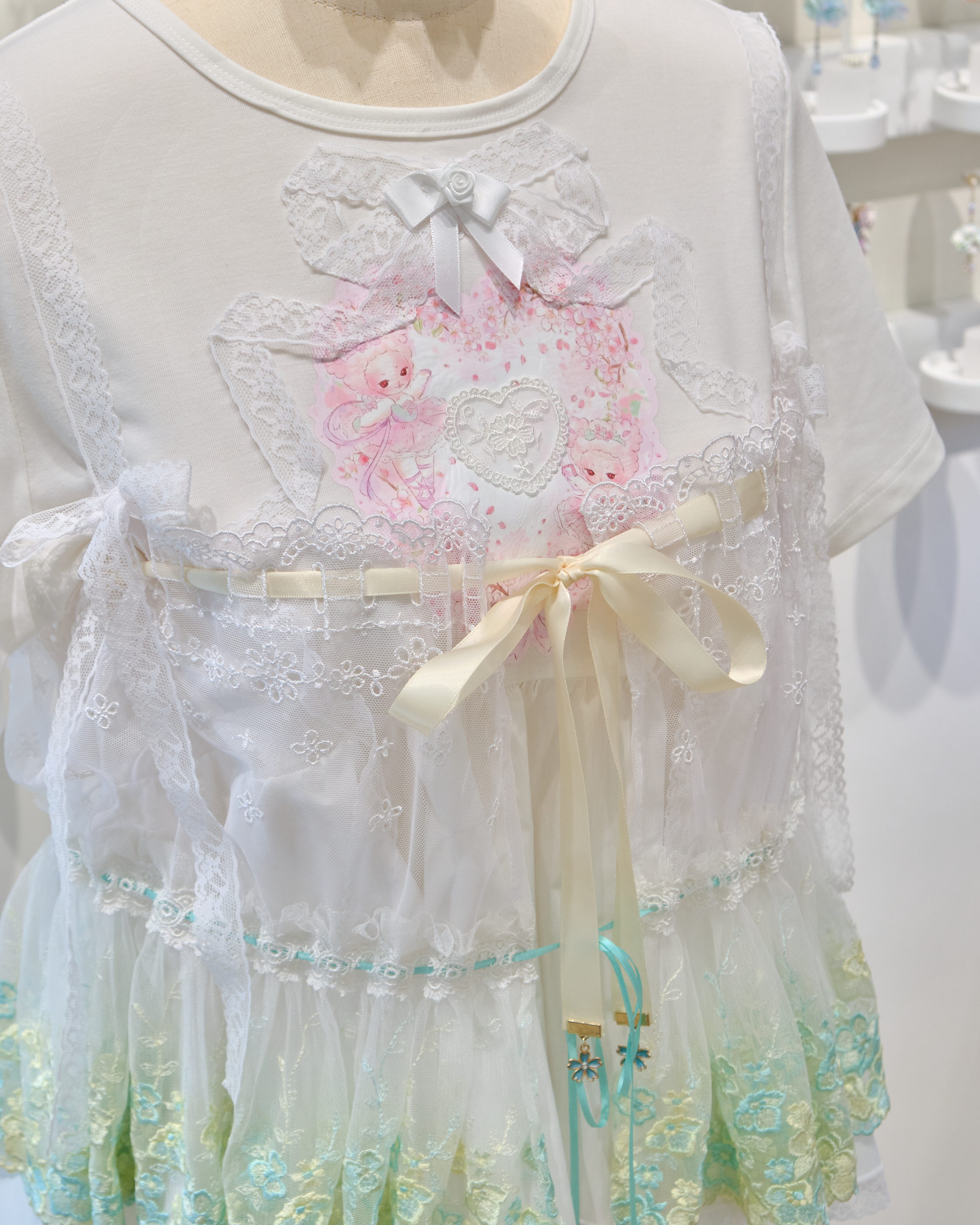 13508 Sheer Layer Bow Fantasy Camisole