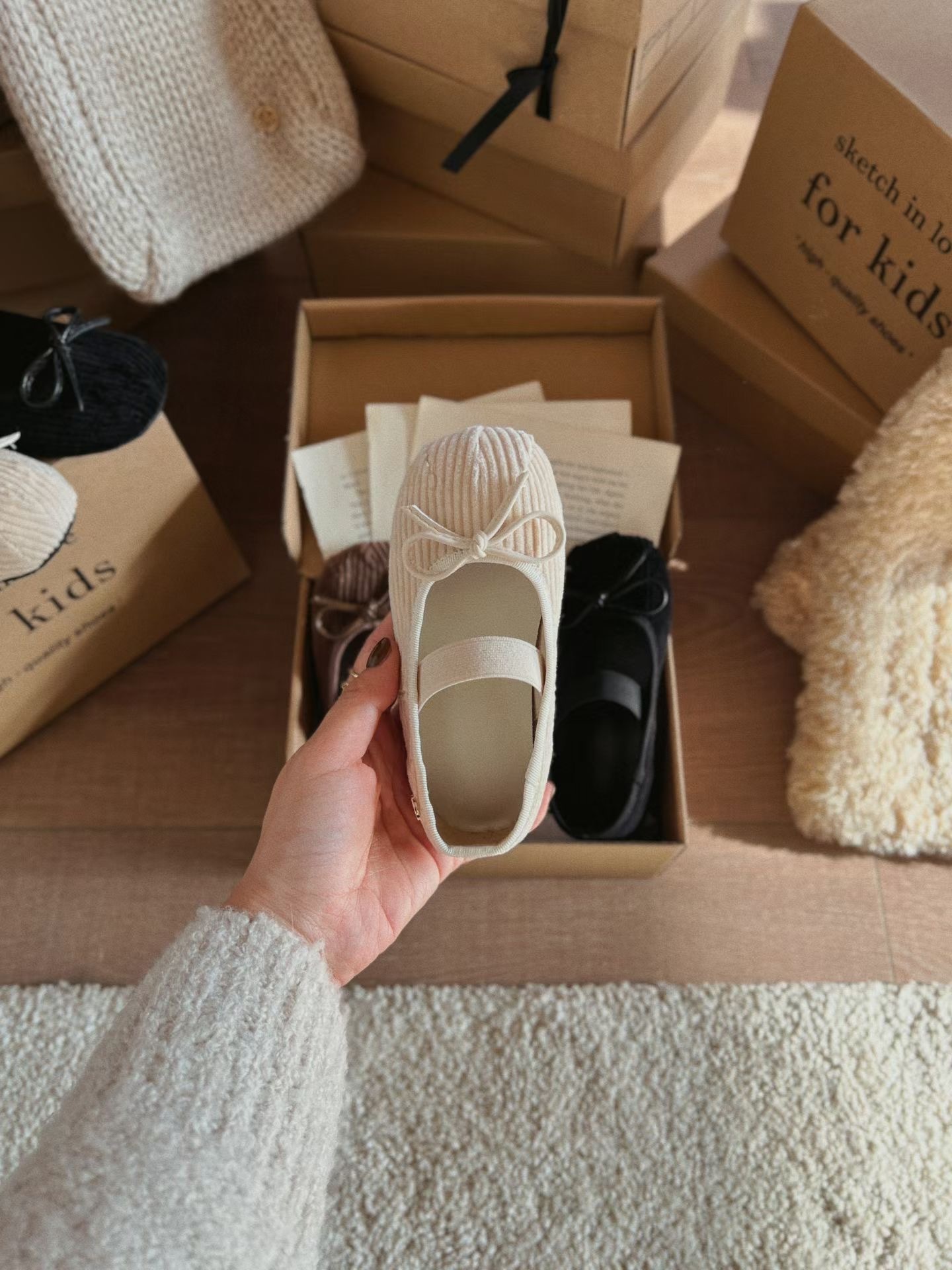 💘 2026 SS QQ燈芯絨親子平底鞋 (大人版)💘