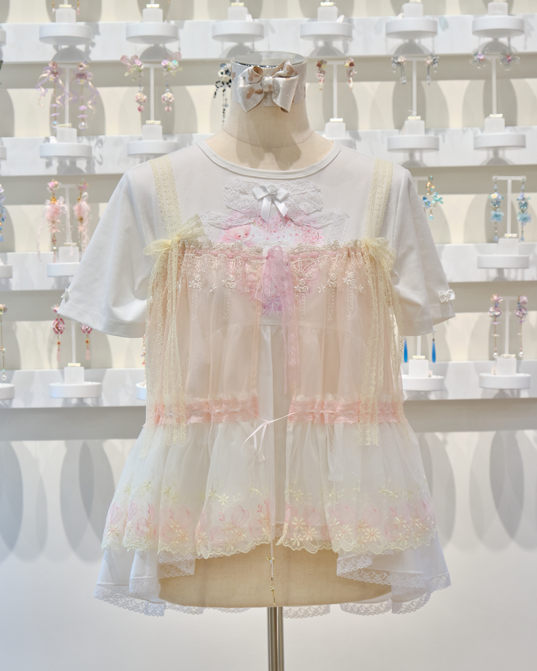 13506 Sheer Layer Bow Fantasy Camisole