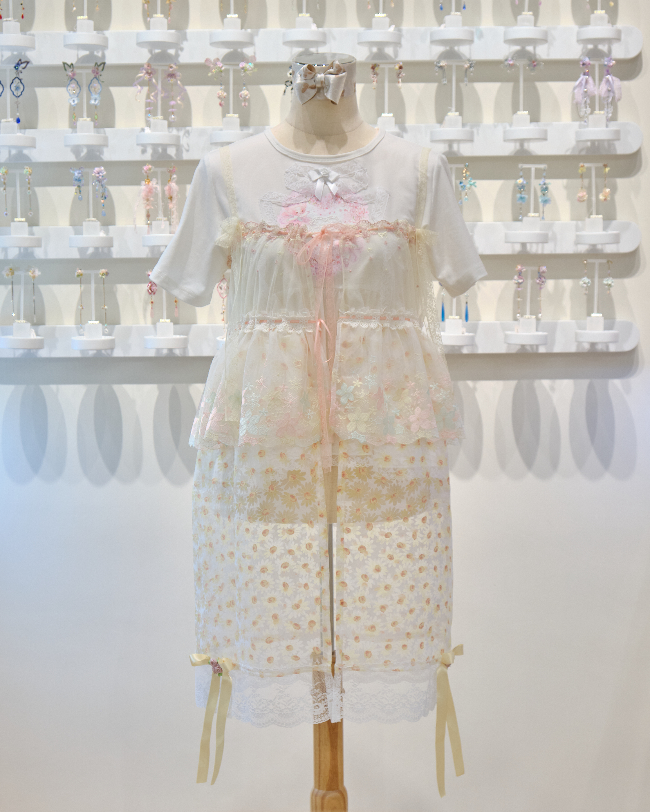 13504 Sheer Layer Bow Fantasy Camisole