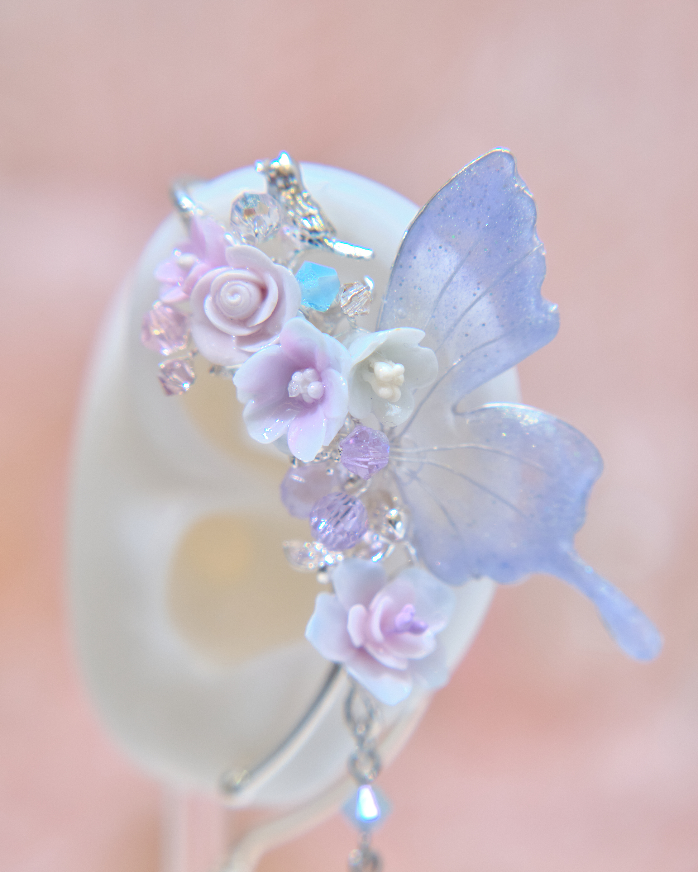 13422 Wing Blossom Cascade Ear Cuff