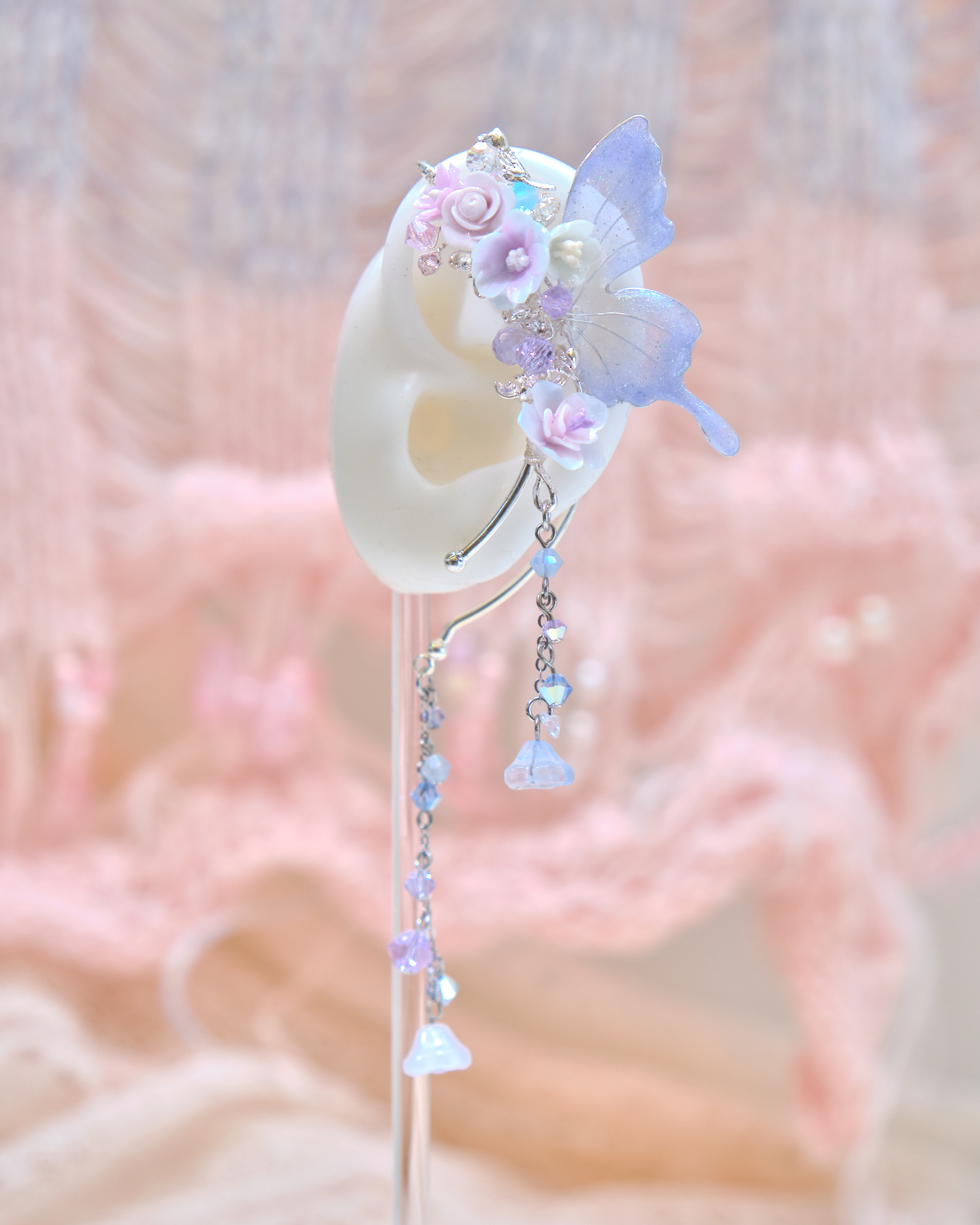 13422 Wing Blossom Cascade Ear Cuff