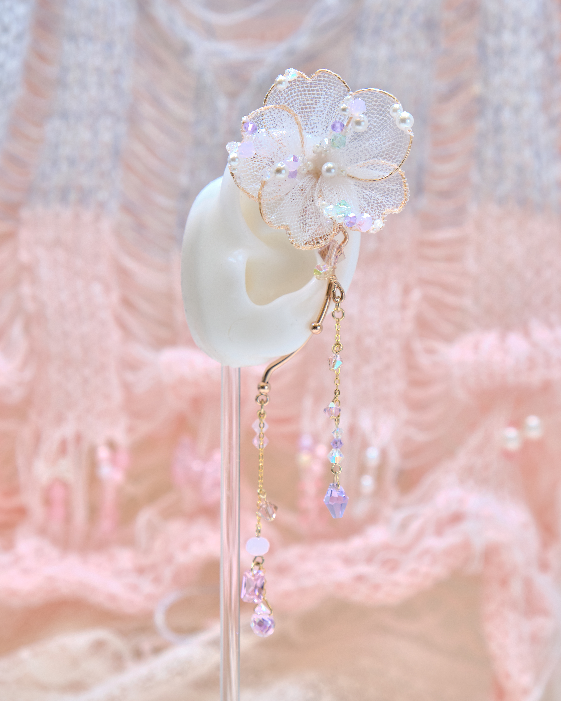 13418 Wing Blossom Cascade Ear Cuff
