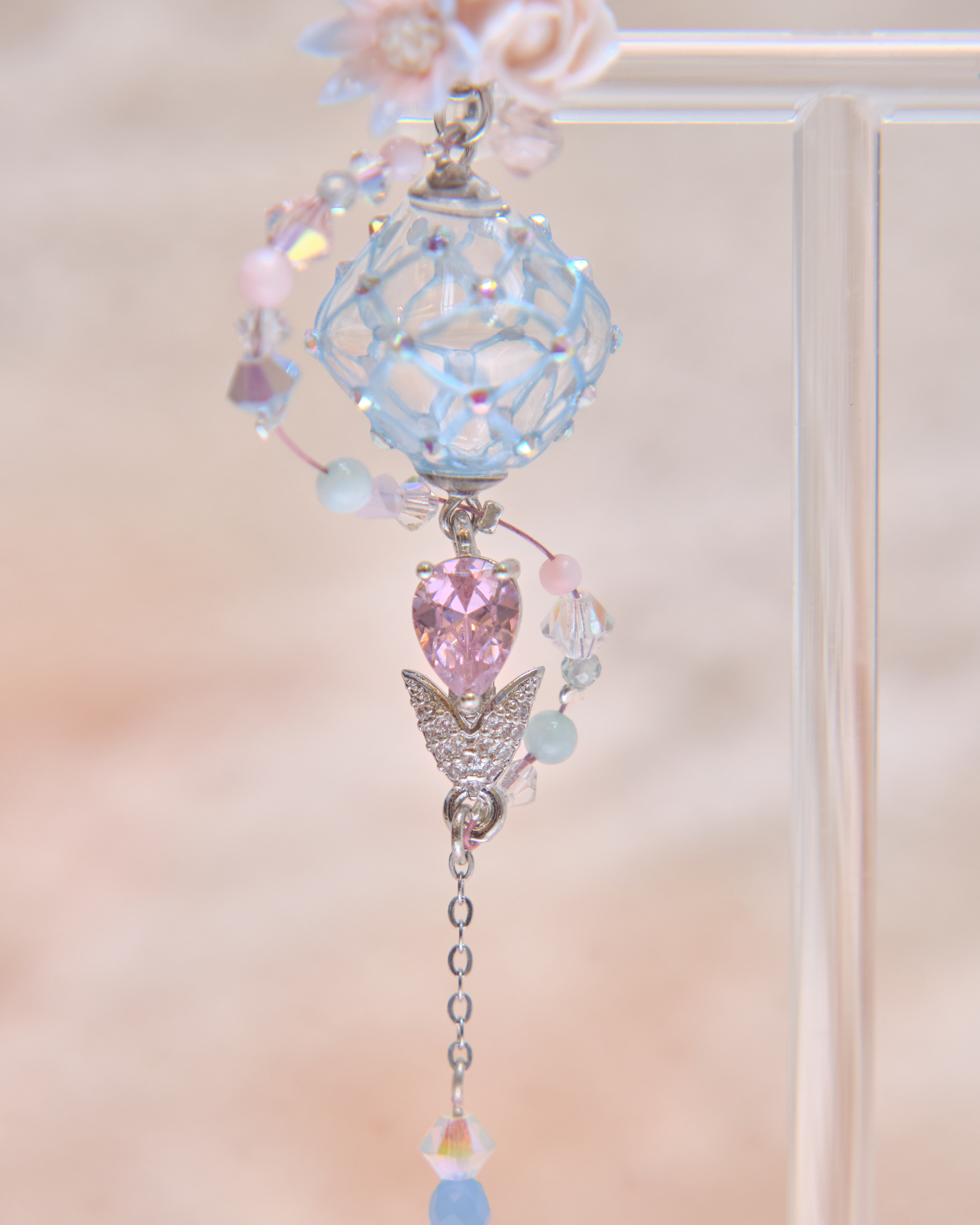 13417 Stardust POM POM Floral Cascade S925 Earrings