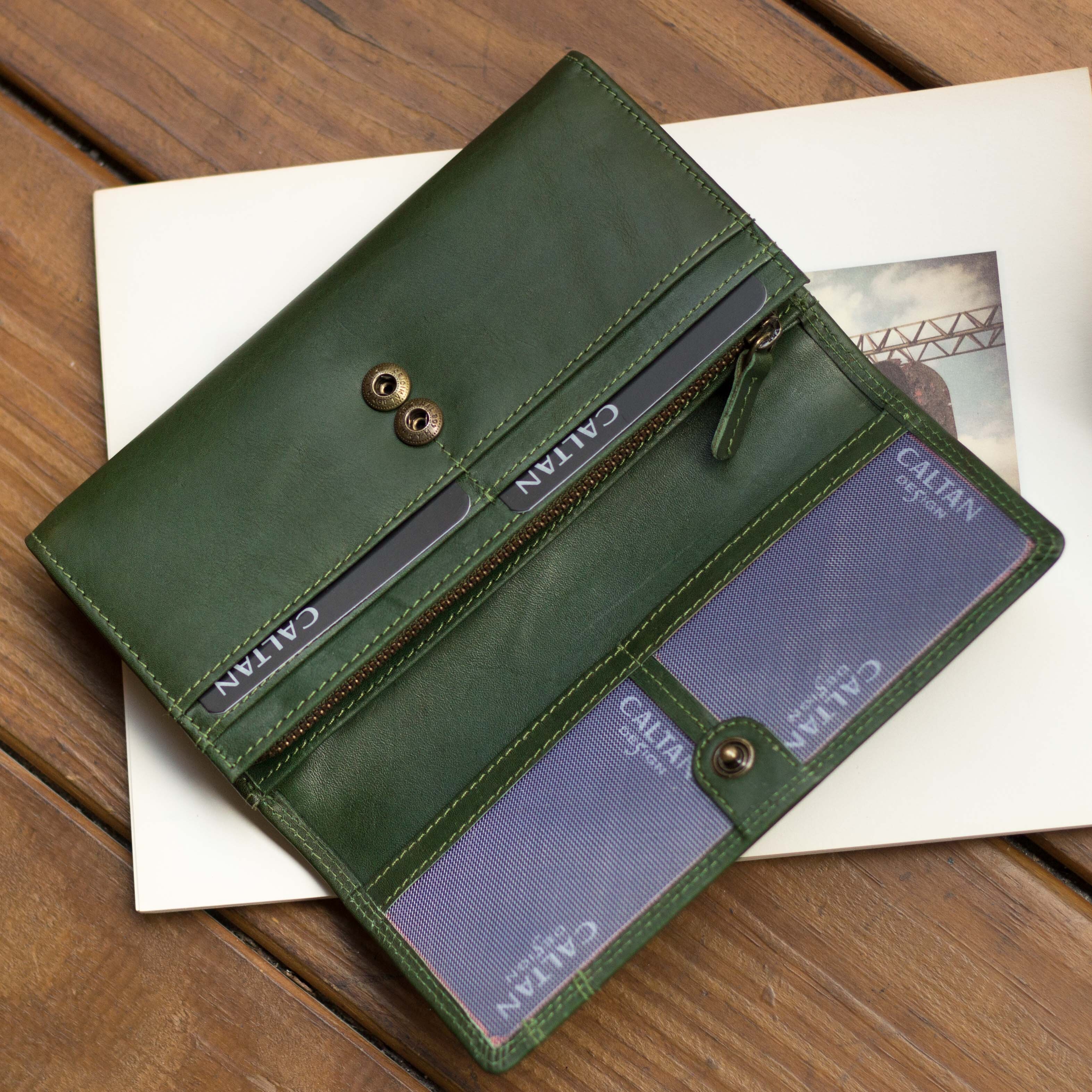 『新品上市』老爺有喜 真皮鉚釘釦飾牛皮長夾(072267cd)