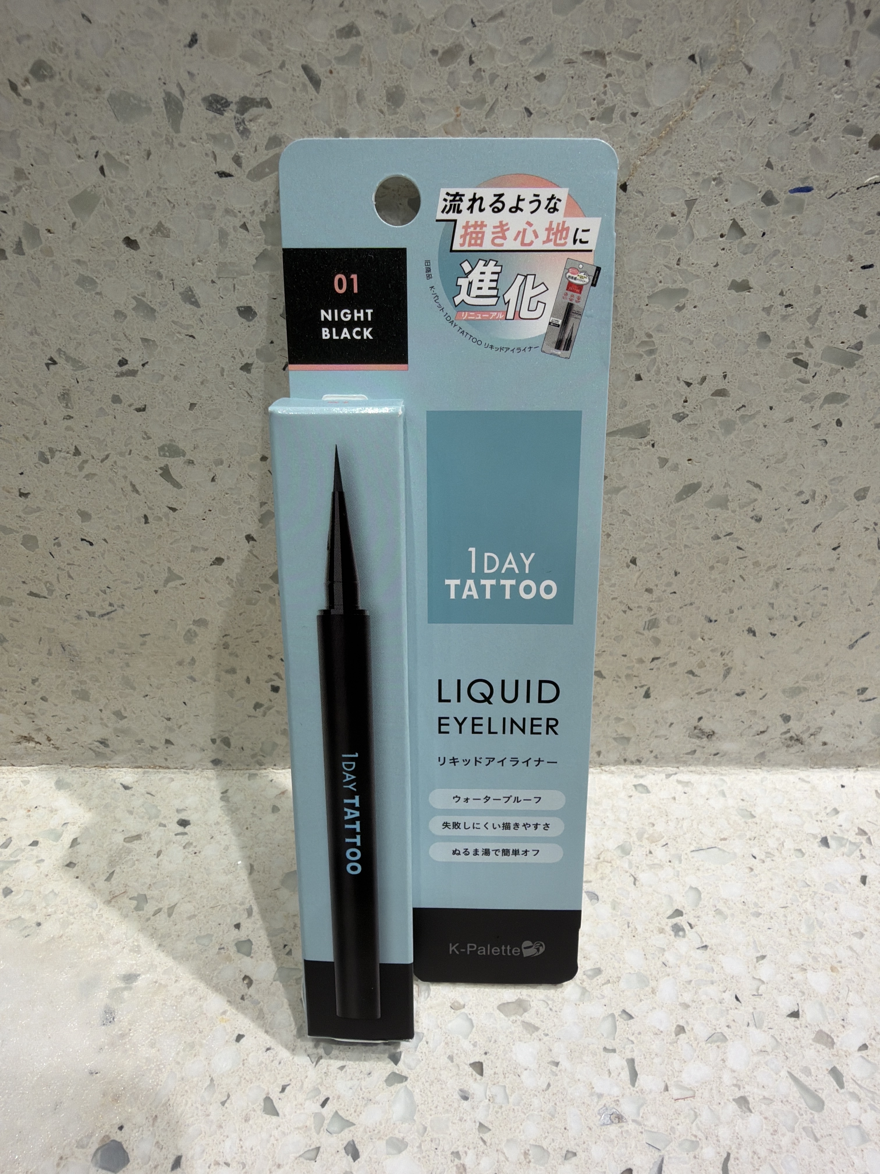 RH76 K-Palette 1DAY TATTOO 眼線液筆01 Night Black (4948130736412)