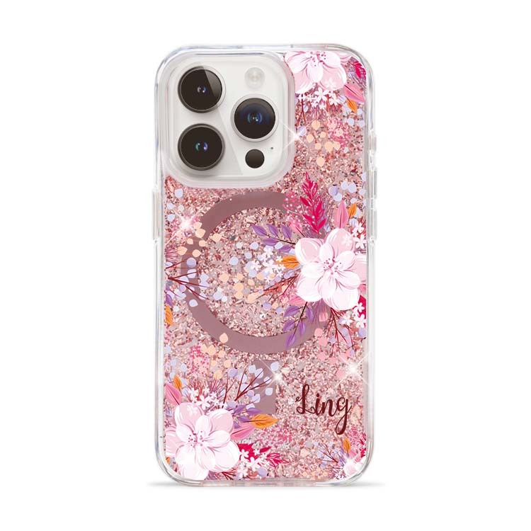 【特惠款】淡粉櫻花iPhone 16 Pro 玫瑰金貝拉殼 (MagSafe)