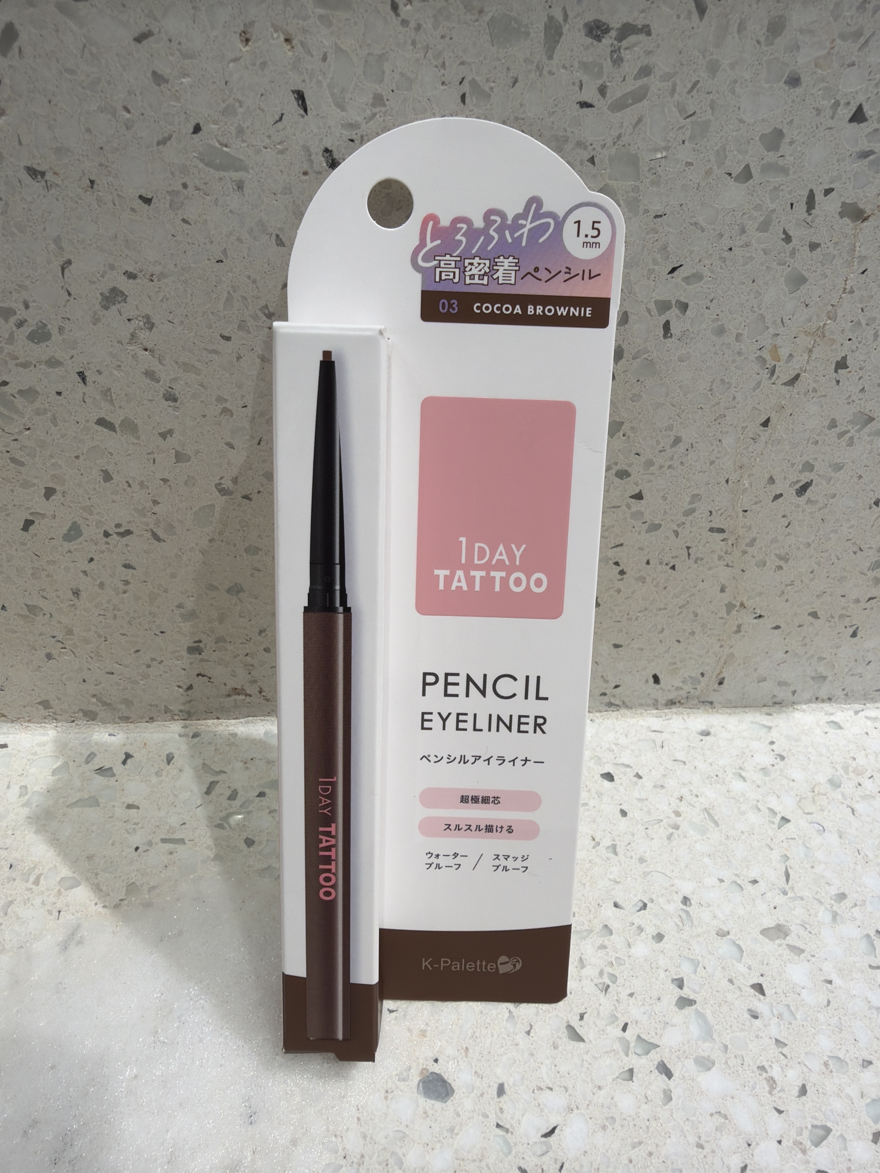 RH18 K-Palette 1DAY TATTOO 眼線膠筆 03 可哥棕 0.06g (4948130736405)