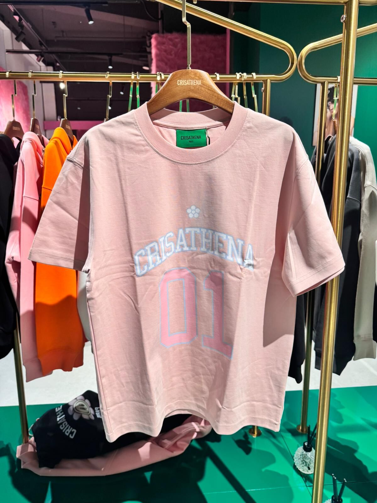 C144 Crisathena 01號碼T恤 - 粉色