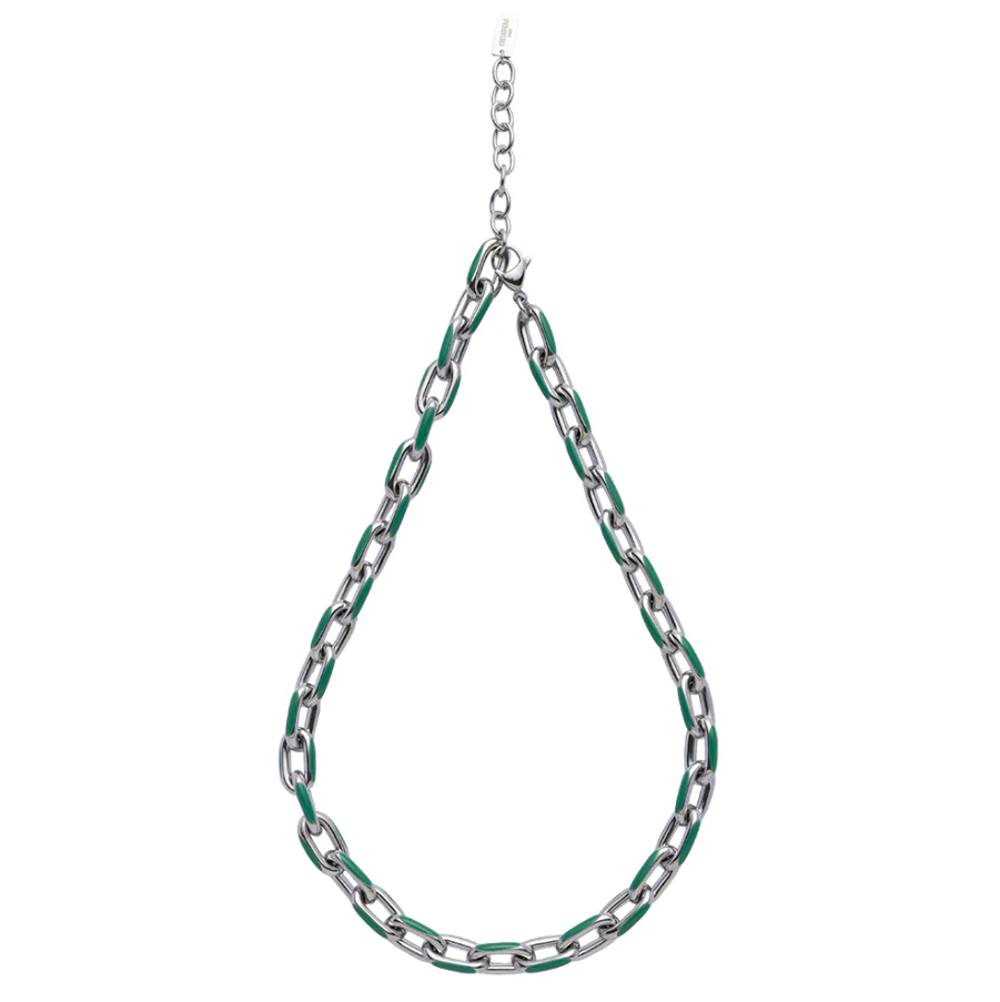 C147 Crisathena 綠色、銀色短鏈