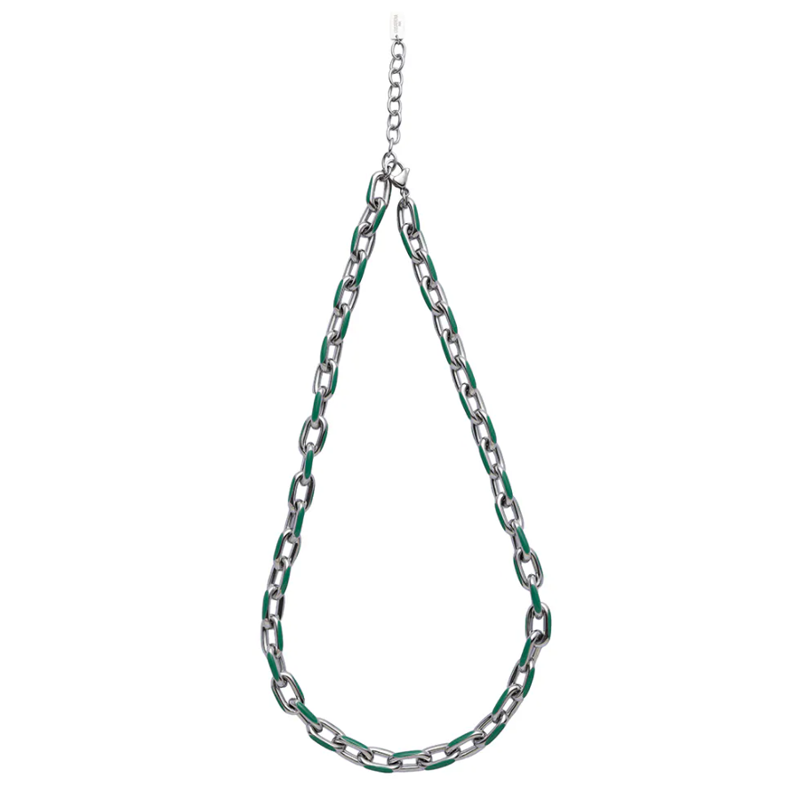 C151 Crisathena 綠色、銀色長鏈