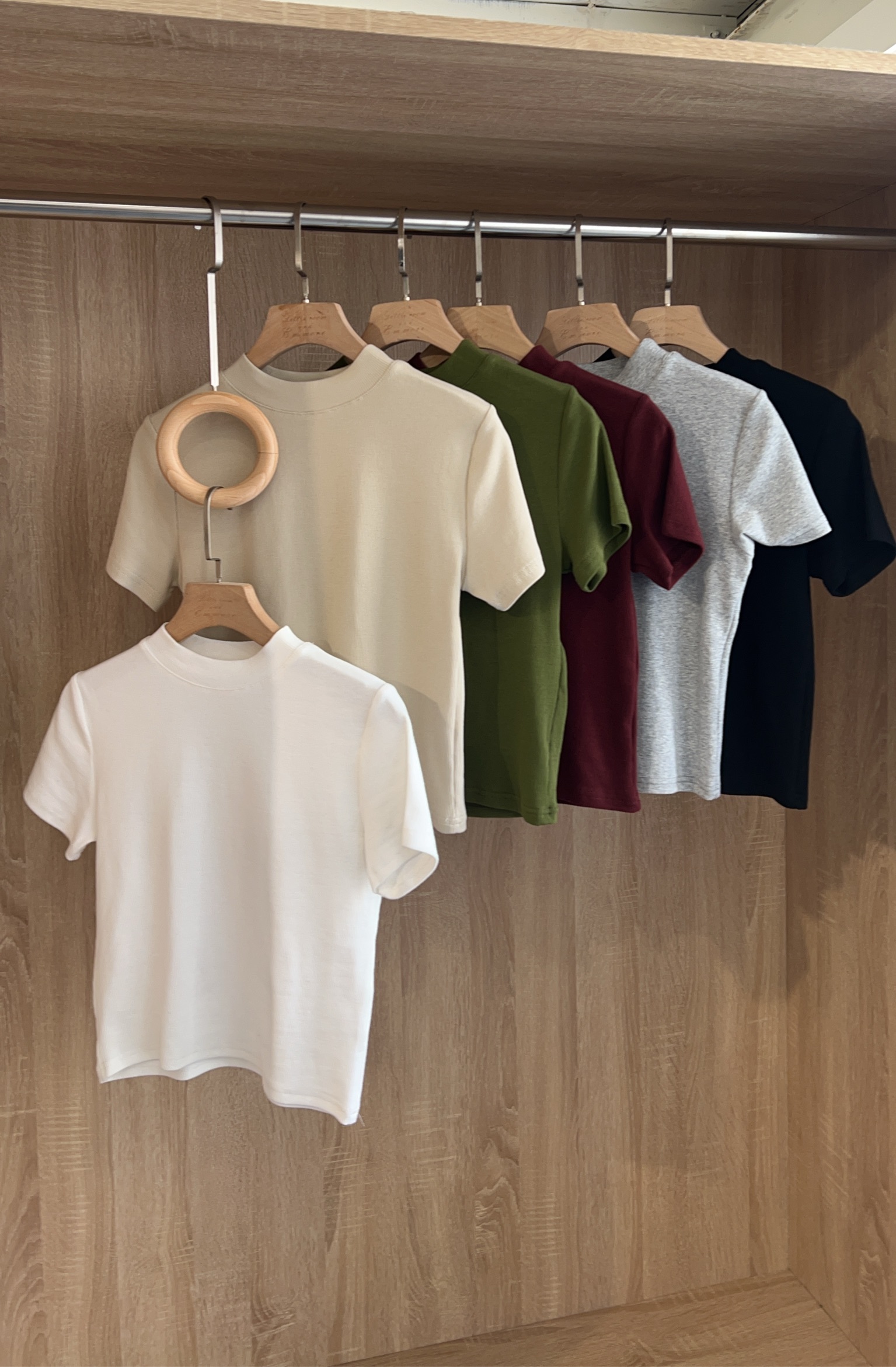 A3341-微立領短袖打底衣