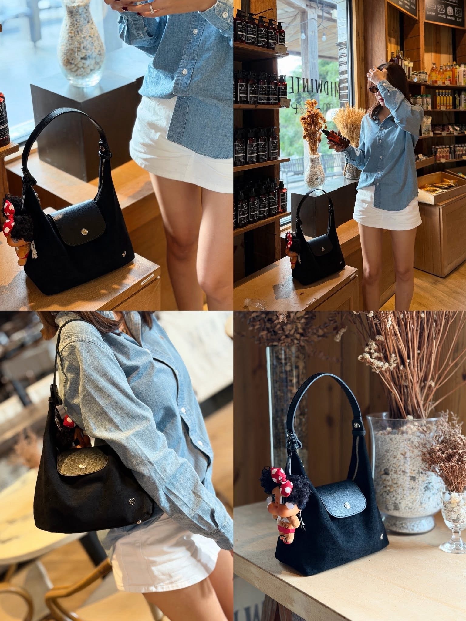 現貨🇹🇭PonyPony黑色麂皮袋🖤（Large）