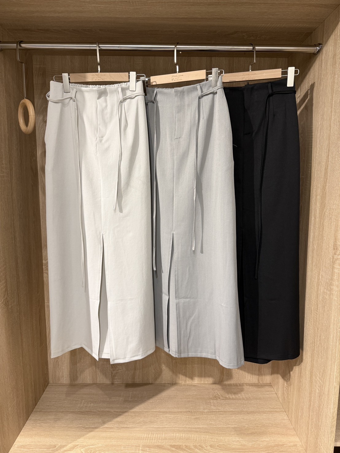 B1648-綁帶前開岔長裙