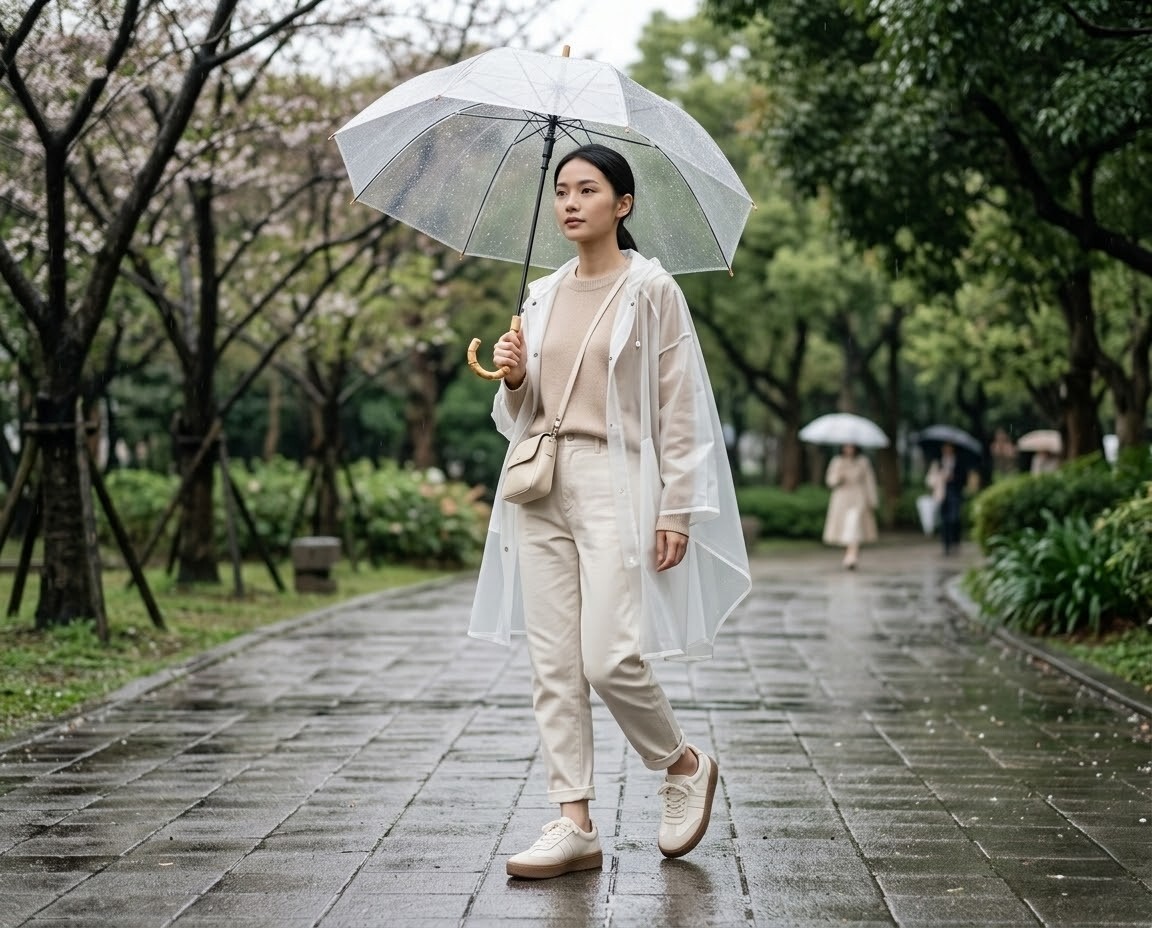 梅雨季通勤必備防潑水女鞋，Sanly Joy 真皮厚底德訓餅乾鞋搭載 3M 防潑水科技，讓妳在台灣多雨氣候下依然保持雙腳乾爽與法式優雅。