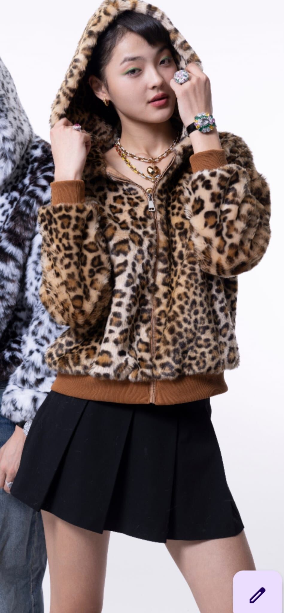 C165 Crisathena 豹紋外套 - 啡色｜CT-CH2701-TAN_BRN