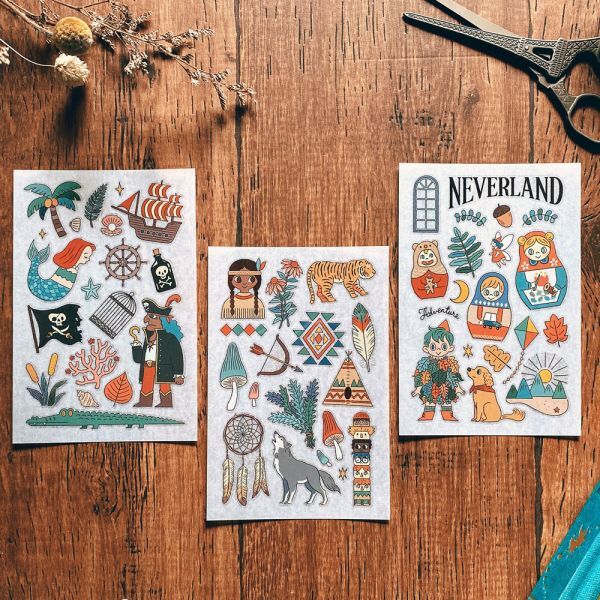 NEVERLAND] 3入感壓 轉印貼紙｜迪夢奇 Dimanche
