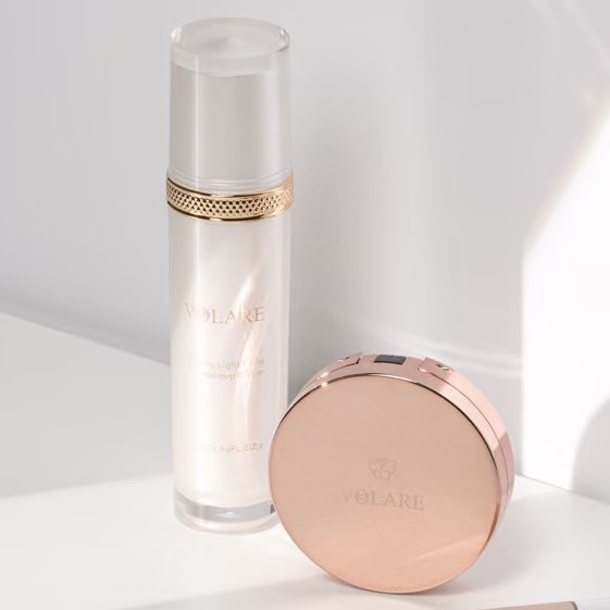 贈香水+包包👜多合一爆水粉底 娃娃霜 粉餅 VOLARE塘瓷 娃娃霜 素顏霜 沫樂