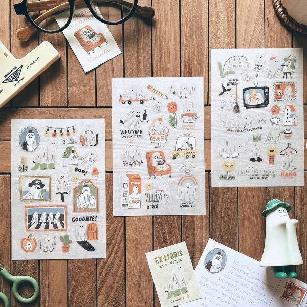 幽靈 3入感壓 轉印貼紙｜迪夢奇 Dimanche